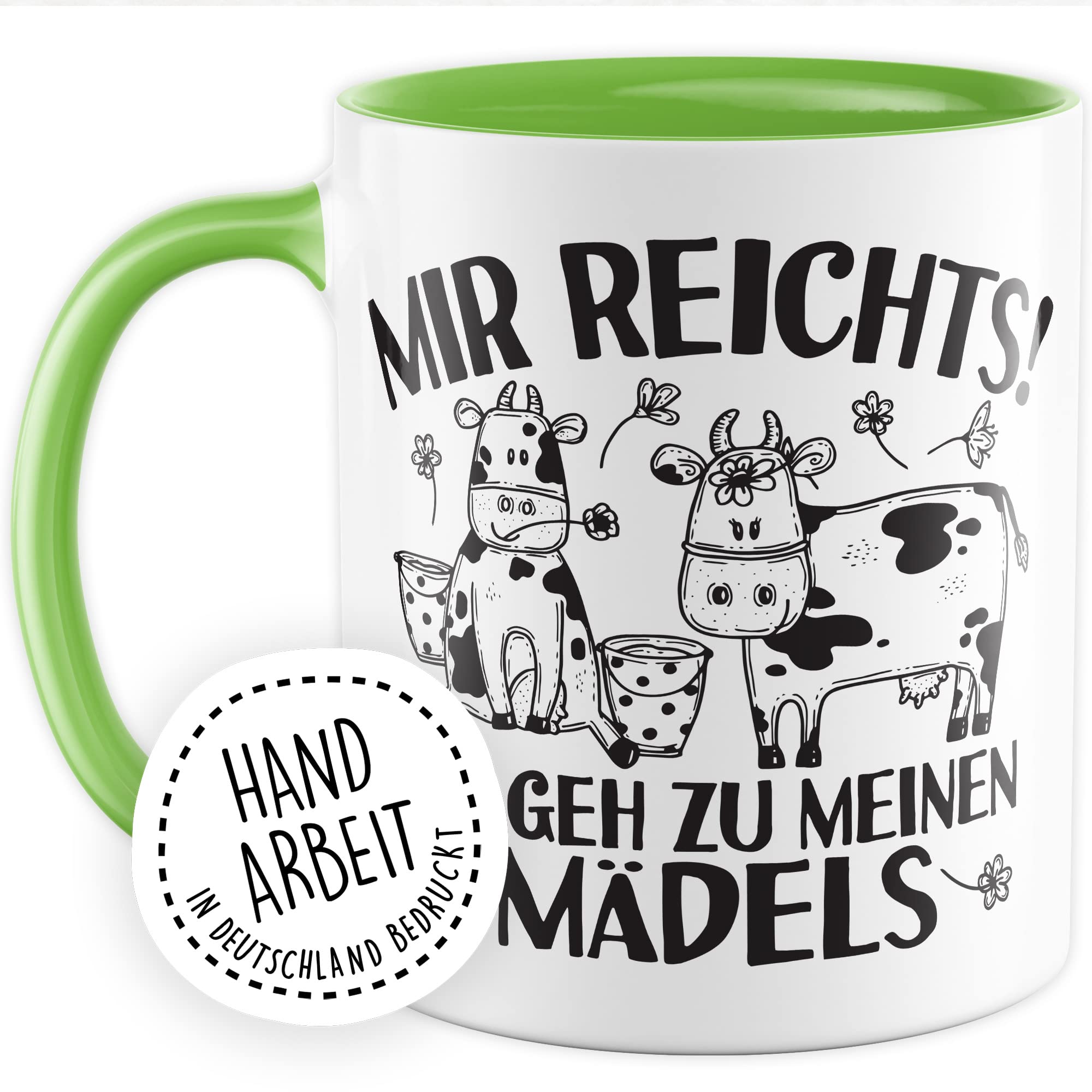 Kühe Tasse mit Spruch lustig Kuh Kaffeetasse Mädels Bäuerin Kaffee-Becher Rinder Kuhstall Tasse Kuhl Witz Tasse Humor Bauernfrau Bauernhof Tierhalter Tiere Landwirtschaft Landwirtin