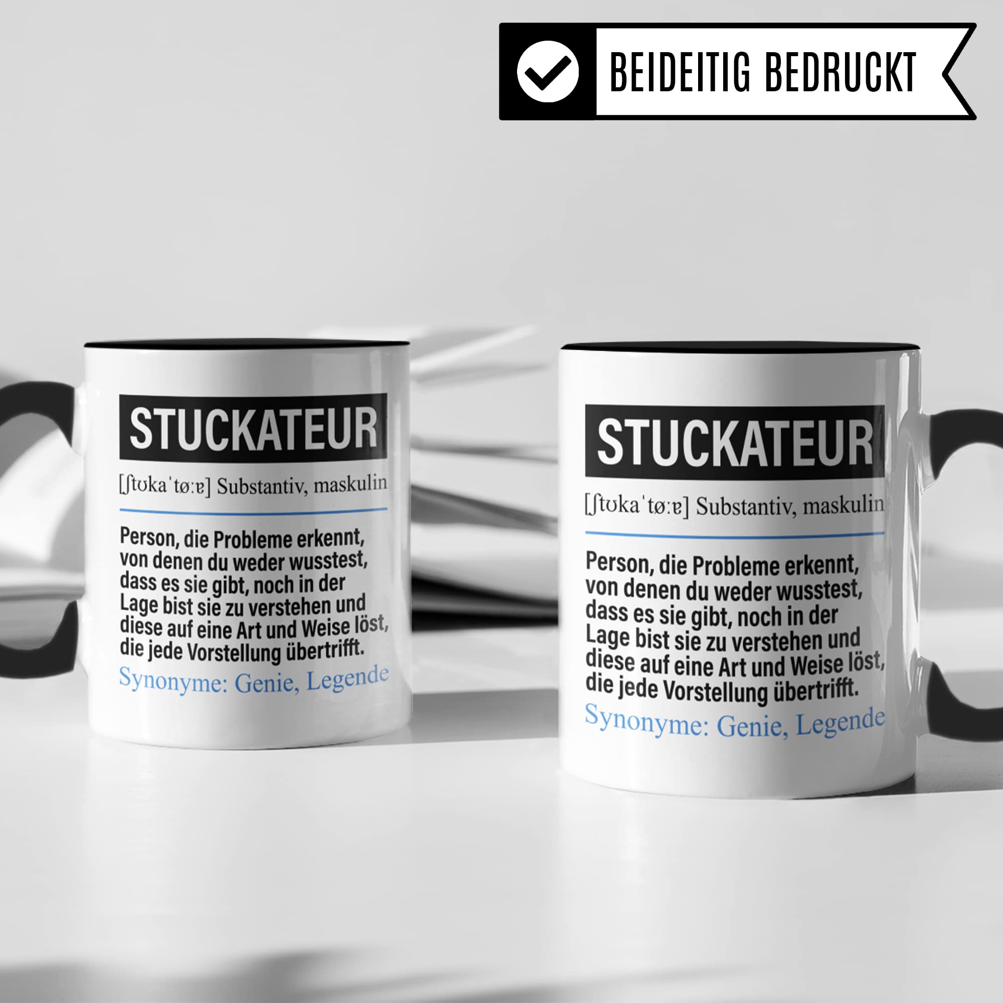 Tasse Stuckateur lustig, Stuckateur Geschenk Beruf, Spruch Kaffeebecher Stuckateurmeister Geschenkidee, Beruf Stuck Kaffee-Tasse Teetasse Becher