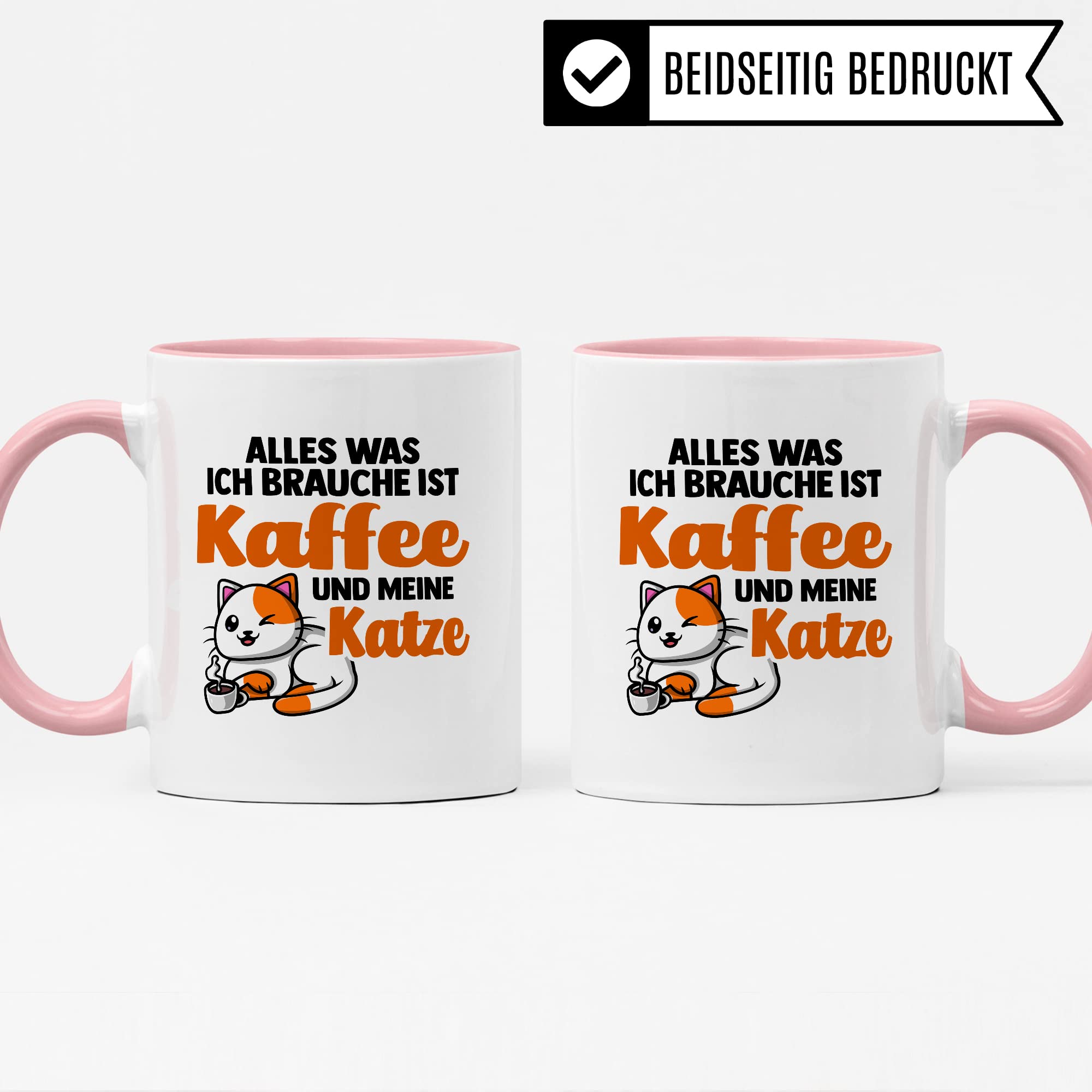 Lustige Tasse Katzen Kaffeetasse Humor Kaffee-Becher mit Spruch Katze Witz Katzenmama Geschenk Geschenkidee für Katzenliebhaber Kaffee und Katzen Kaffeeliebhaber Tasse fürs Büro