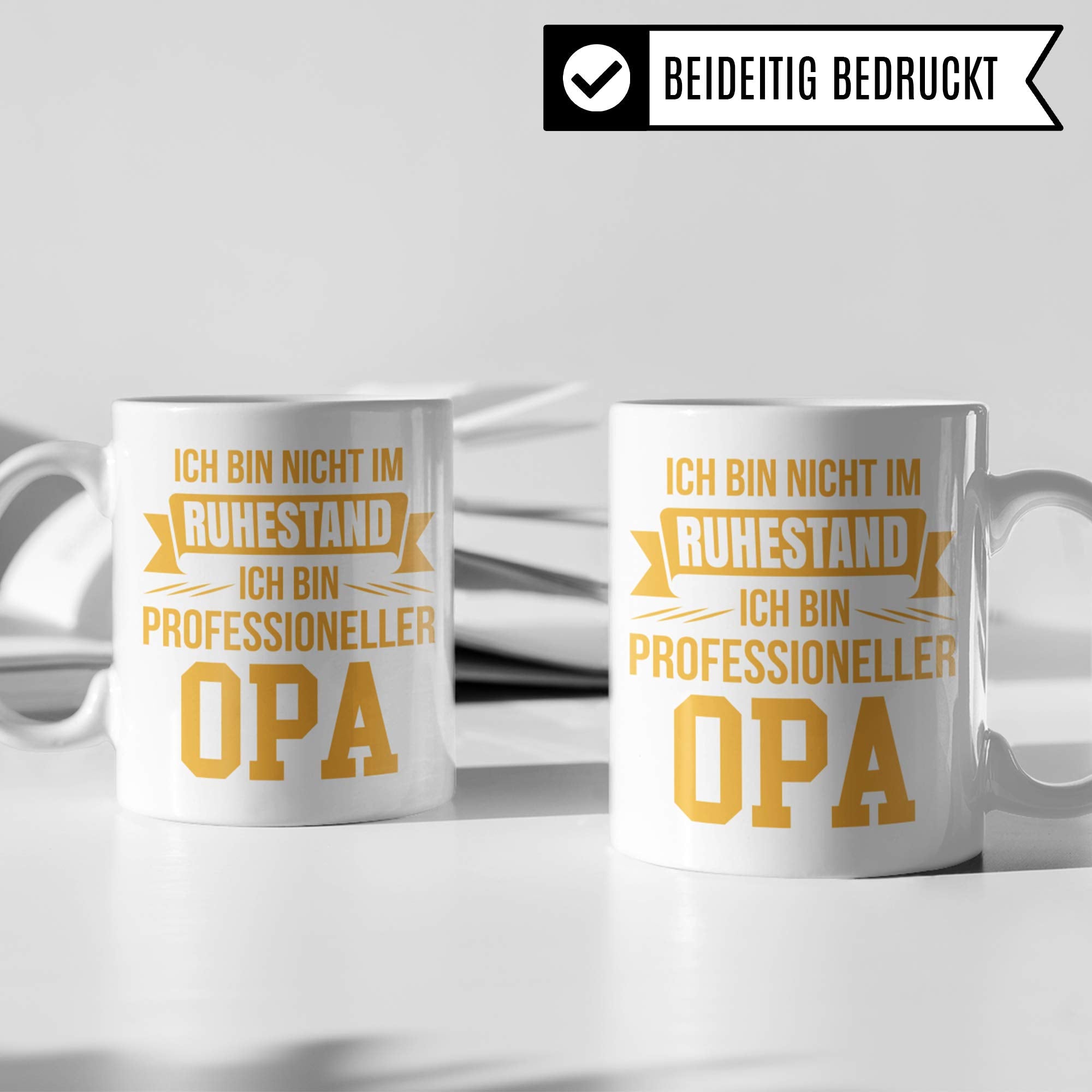 Pagma Druck Tasse Rentner Opa, Rente Geschenk, Ruhestand Großvater Spruch Becher Geschenkidee, Kaffeetasse Renteneintritt Enkel Großvater Pensionierung