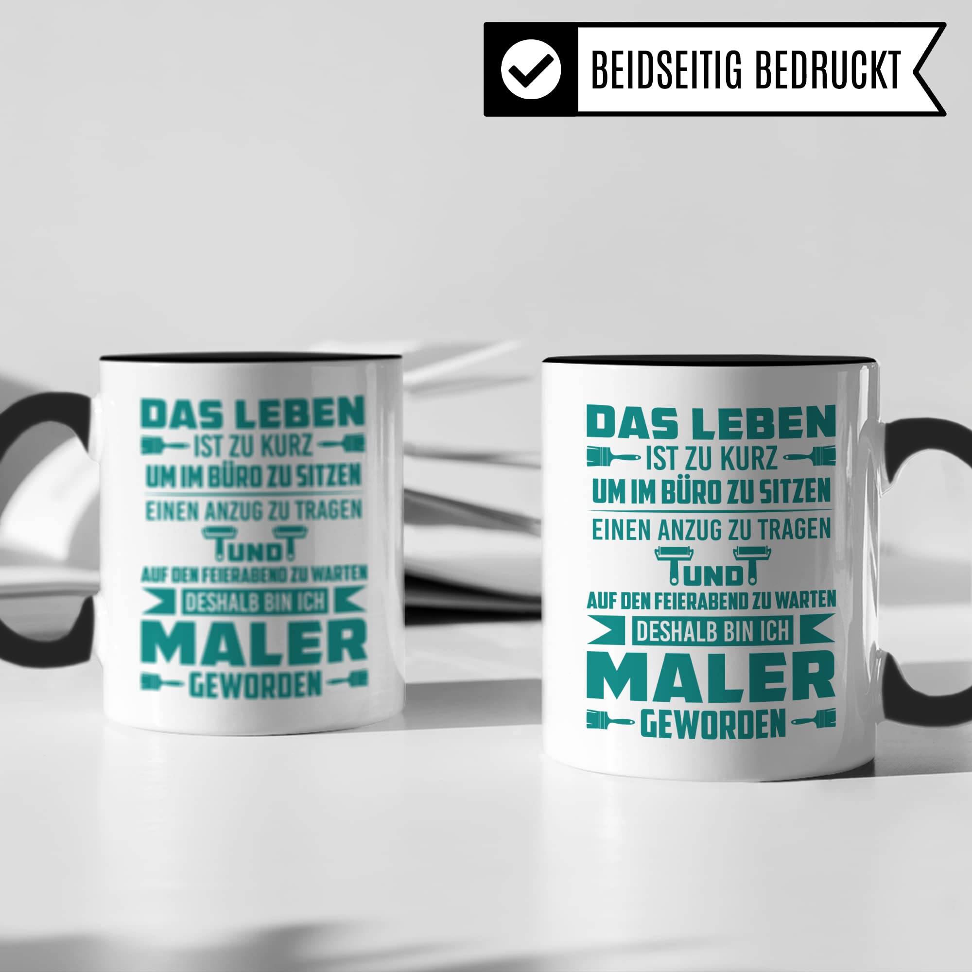 Maler Tasse, Malermeister Geschenkidee, Lackierer Tasse mit Spruch lustig, Malerin Geschenk, Kaffeetasse Malermeister Humor Witz Geschenk für Malerbetrieb, Kaffeebecher für Männer Frauen