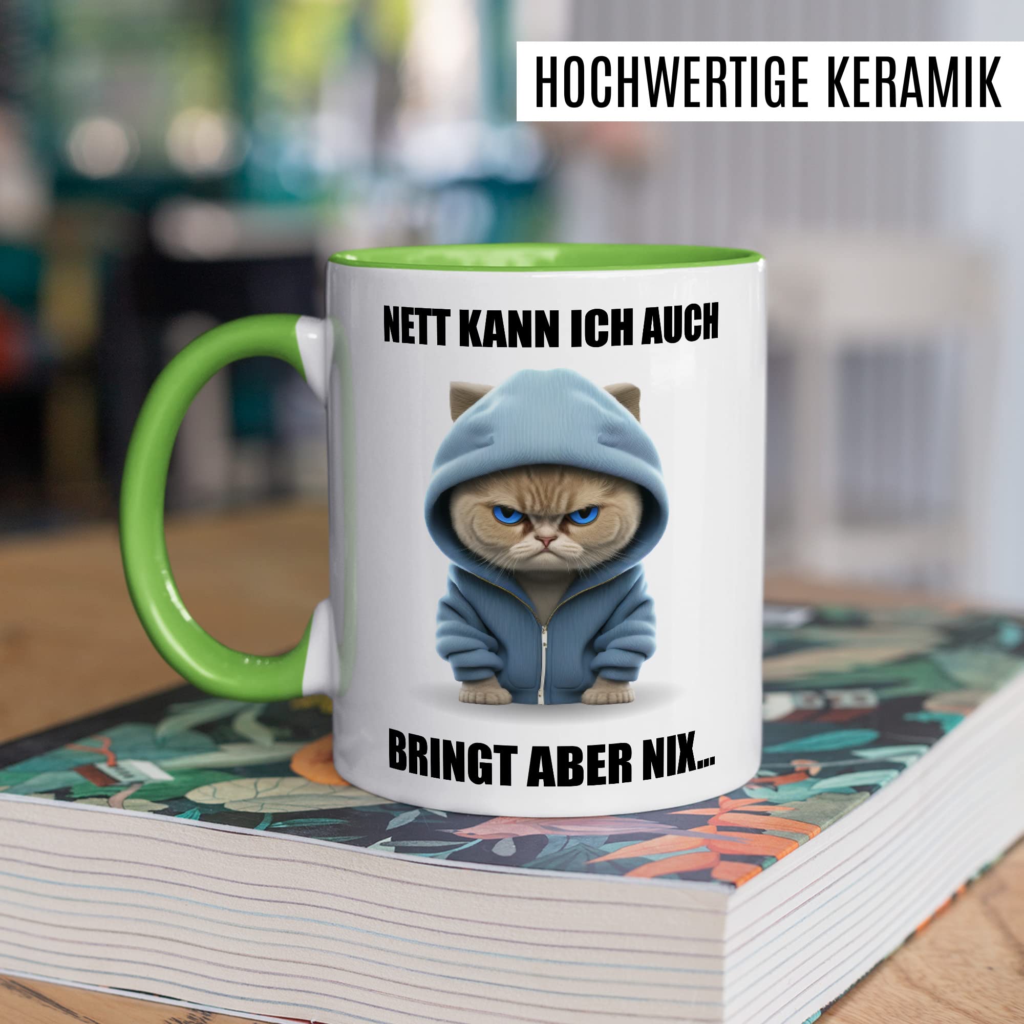 Katzen Tasse Katze Geschenk lustig Katzenmama Geschenkidee Kater Kaffeebecher Katzenpapa Teetasse