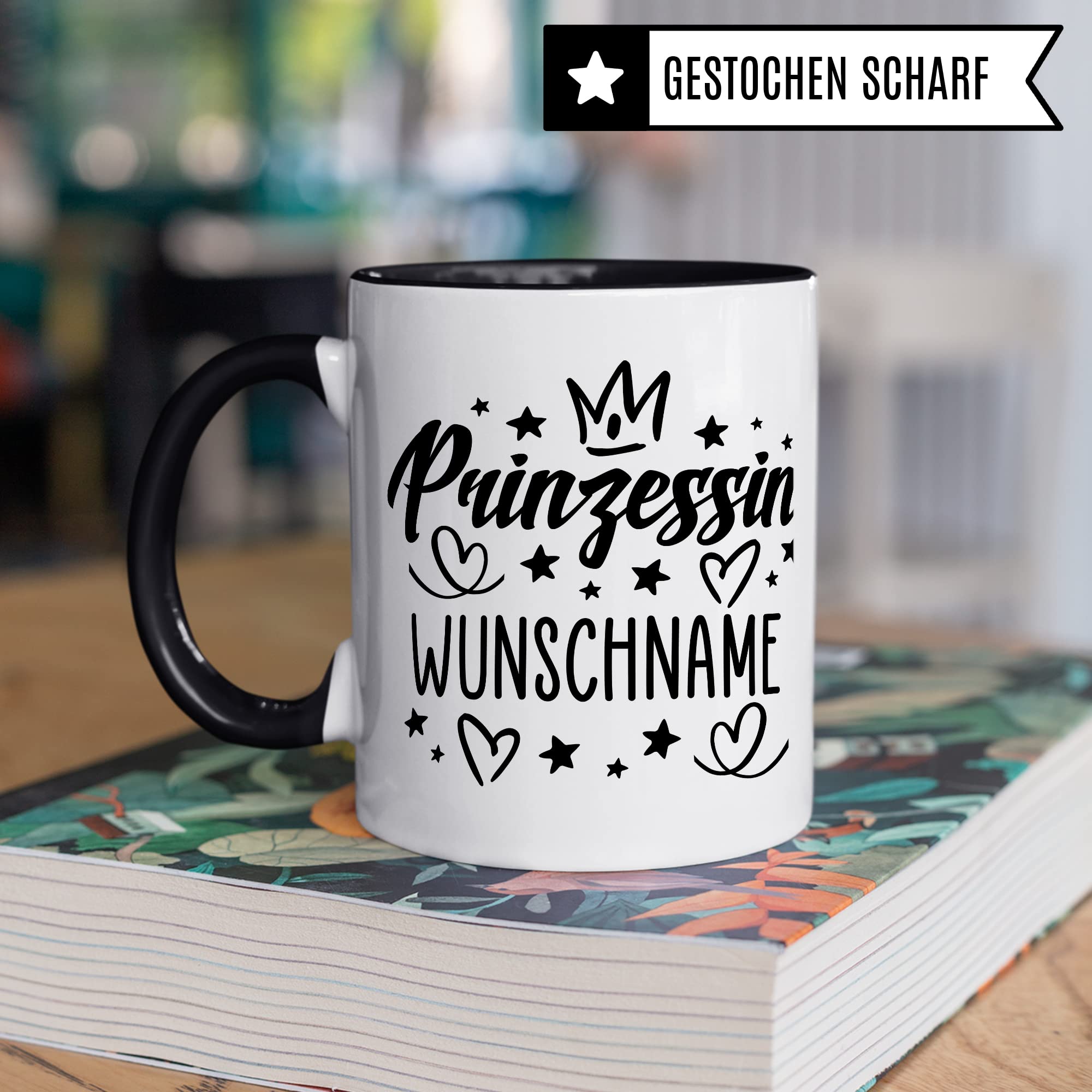 Prinzessin Tasse personalisierbar Geschenk für Mädchen Prinzessinnen Deko Geburtstag Custom Geschenkidee princess Kindergeburtstag Prinzesschen Tasse mit Wunschname