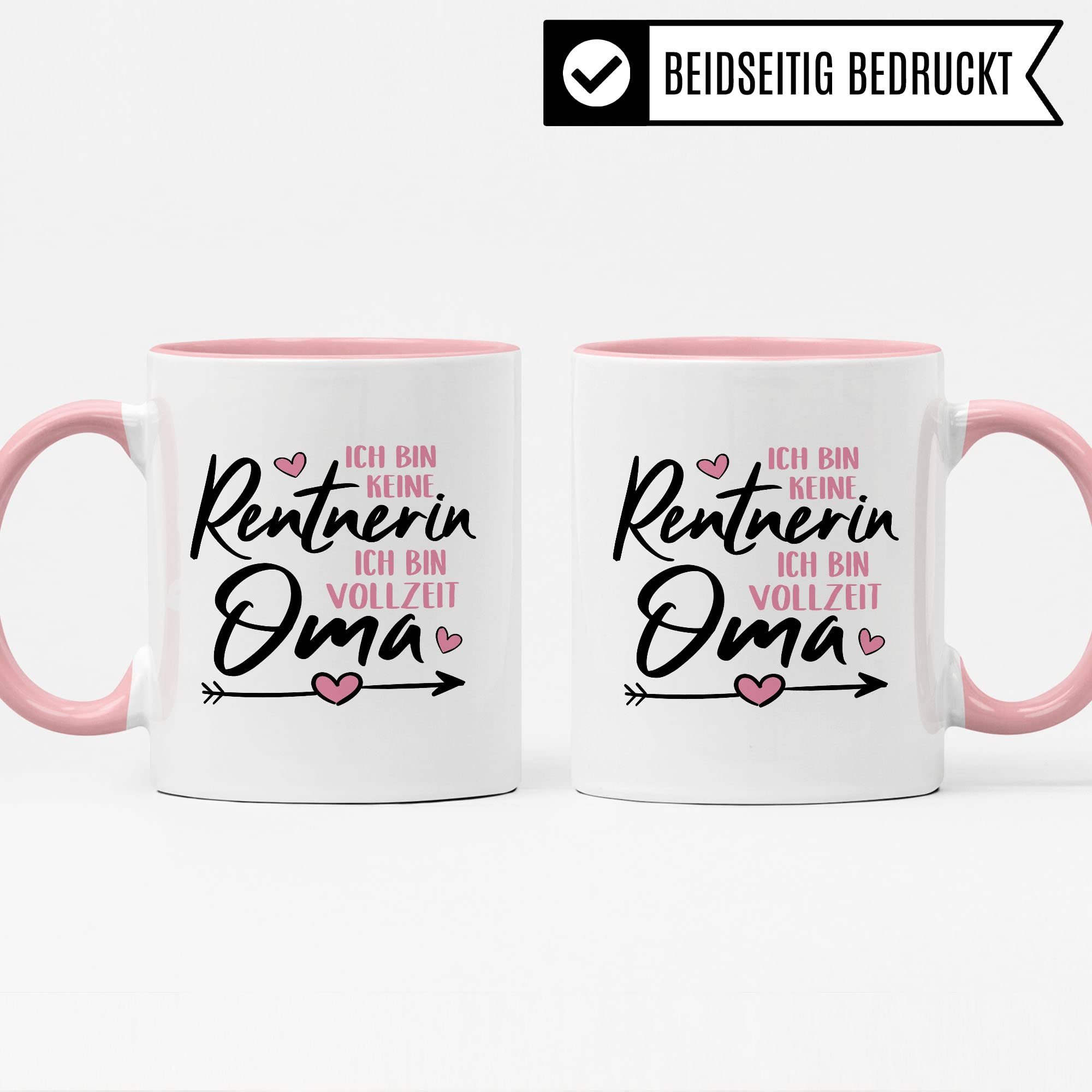 Oma Tasse, Ich bin keine Rentnerin - Ich bin Vollzeit Oma, Geschenk Großmutter, Spruch Enkel-Kinder schöner Spruch Geschenkidee Kaffeetasse