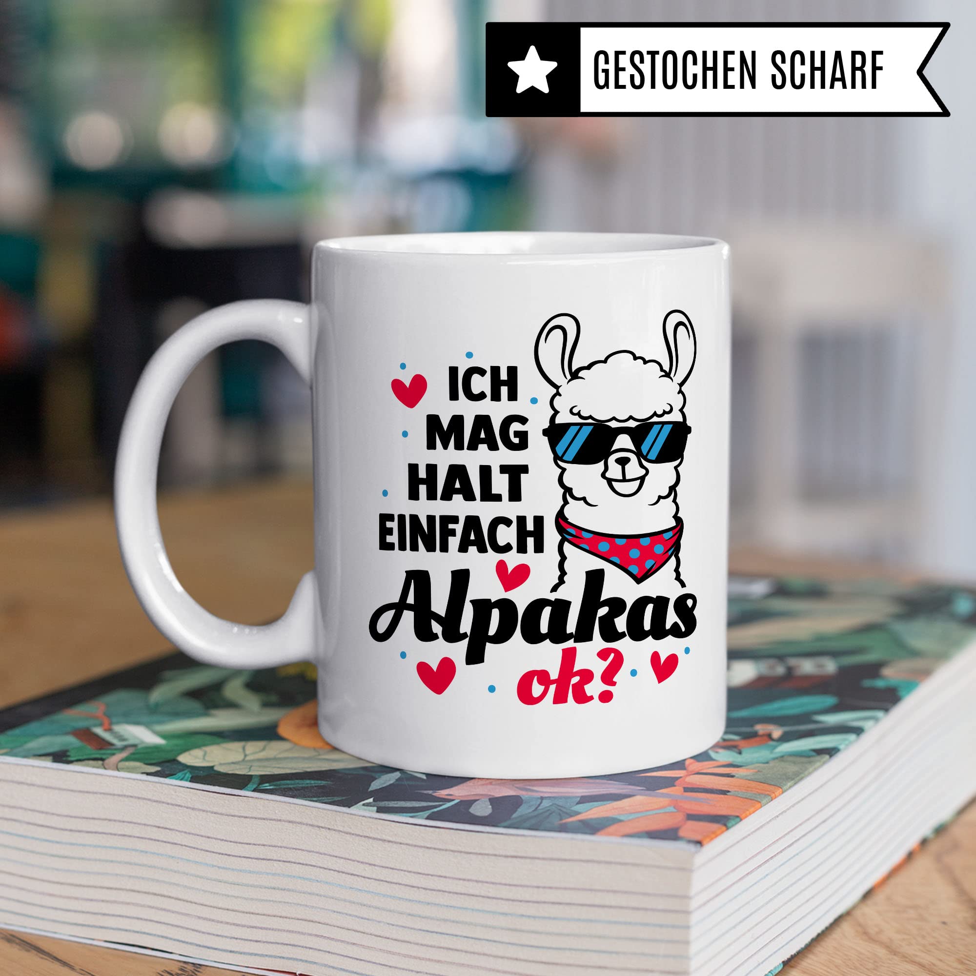 Tasse Alpaka-Motiv, Ich mag halt einfach Alpakas, ok? Geschenk Alpakaliebhaber, süße Alpaka-Tasse Motiv, Geschenk Kollegen lustige Büro-Tasse Kaffeetasse