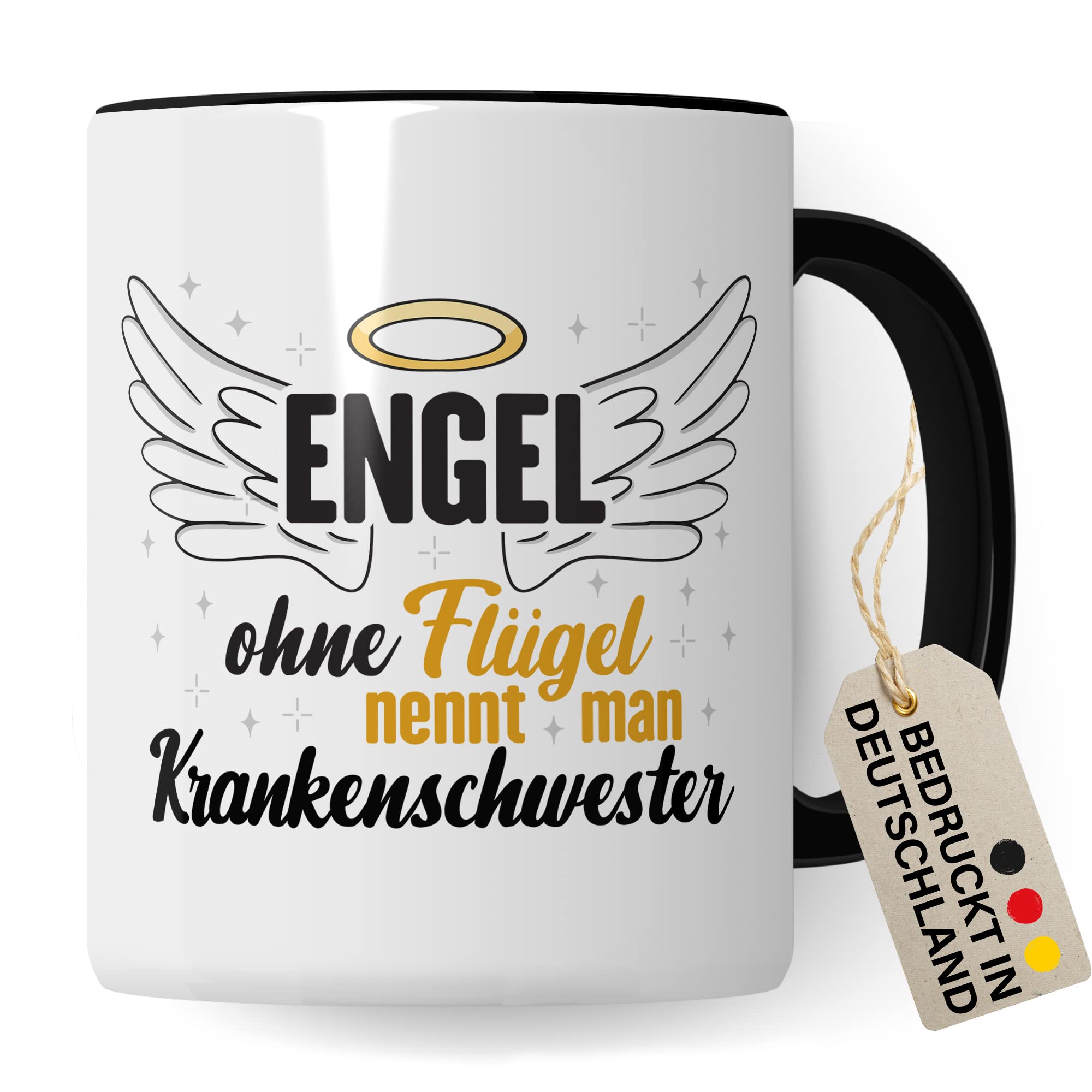 Krankenschwester Tasse, Engel ohne Flügel nennt man Krankenschwester, Krankenschwester Geschenk Medizinische Fachangestellte Arzthelferin Kaffee-Becher