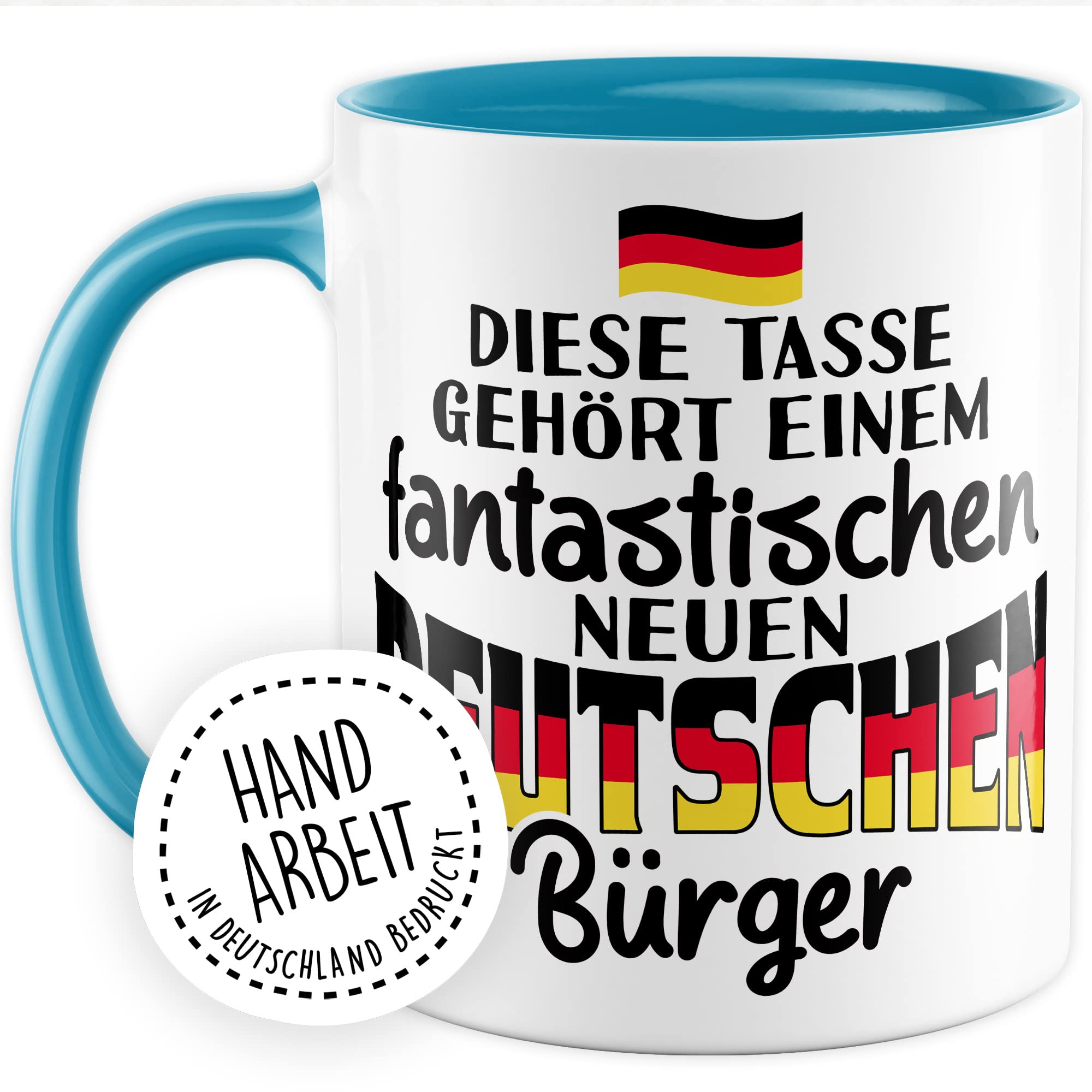 Einbürgerung Tasse Geschenk, Diese Tasse gehört einem fantastischen neuen Bürger Geschenkidee Kaffeetasse mit Spruch herzlich Kaffee-Becher Neu Deutschland Einwanderung Willkommensgeschenk