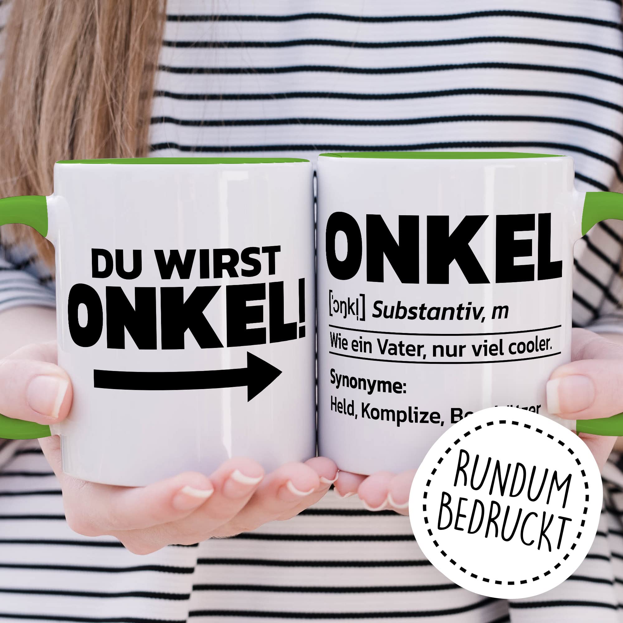 Du wirst Onkel Tasse Geschenk lustig Bruder Kaffeetasse Nichte Kaffee-Becher Neffe Geschenkidee werdender Onkel Definition Motiv Familie Humor Geschwister Patenonkel Pate