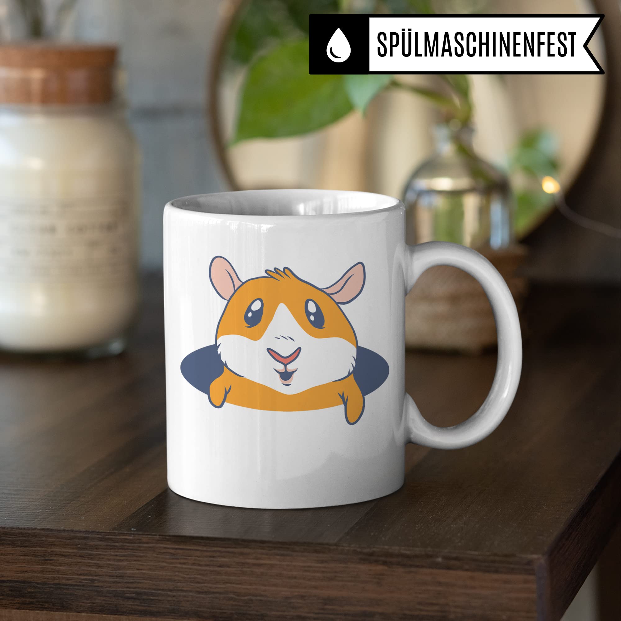 Meerschweinchen Tasse, Meerschwein Kaffeetasse Geschenk für Meerschweinchenbesitzer, Kaffeebecher für Kinder Männer Frauen, Haustier Motiv