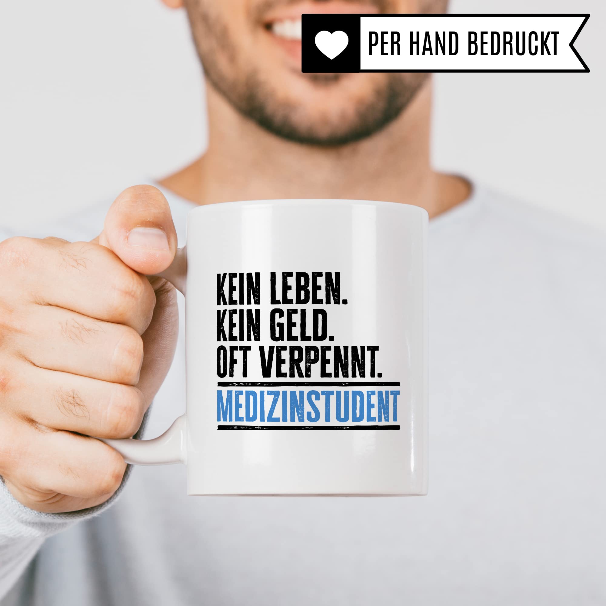 Studenten Tasse lustig Student Kaffeetasse Witz Studentin Kaffee-Becher Studium Humor Studieren Geschenk Studienbeginn Geschenkidee Erstsemester Kein Geld Oft verpennt