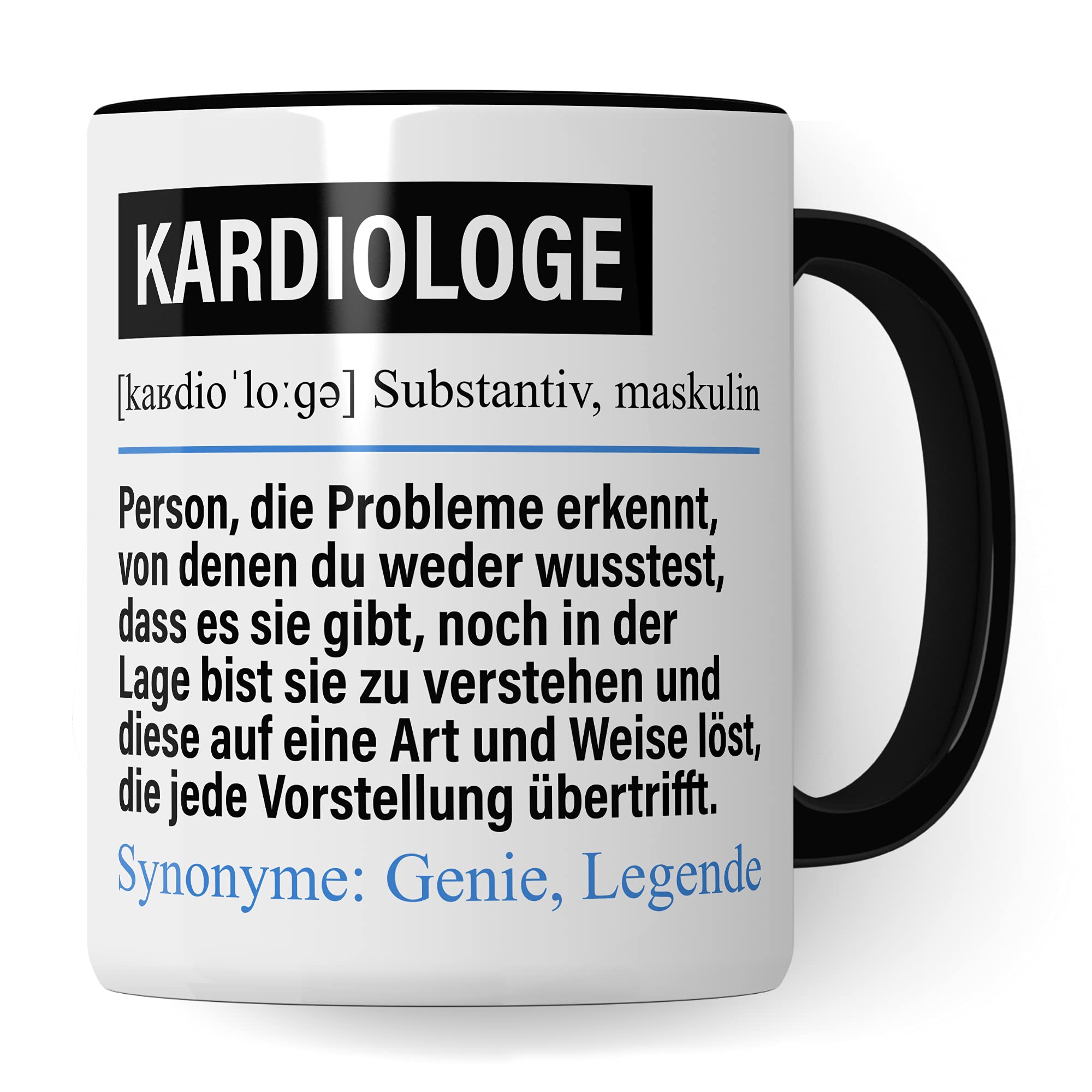 Kardiologe Tasse lustig, Kardiologe Geschenk Beruf, Spruch Kardiologie Geschenkidee, Kaffeetasse Beruf Kardiologen Kaffeebecher Teetasse Becher