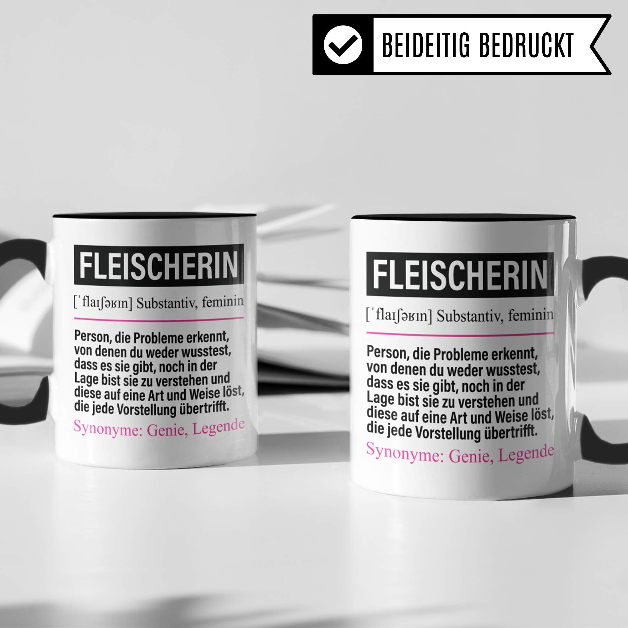 Pagma Druck Tasse Fleischerin lustig, Fleischerin Geschenk, Spruch Fleischerei Kaffeebecher Geschenkidee, Kaffeetasse Beruf Fleisch Schlachterin Teetasse Becher