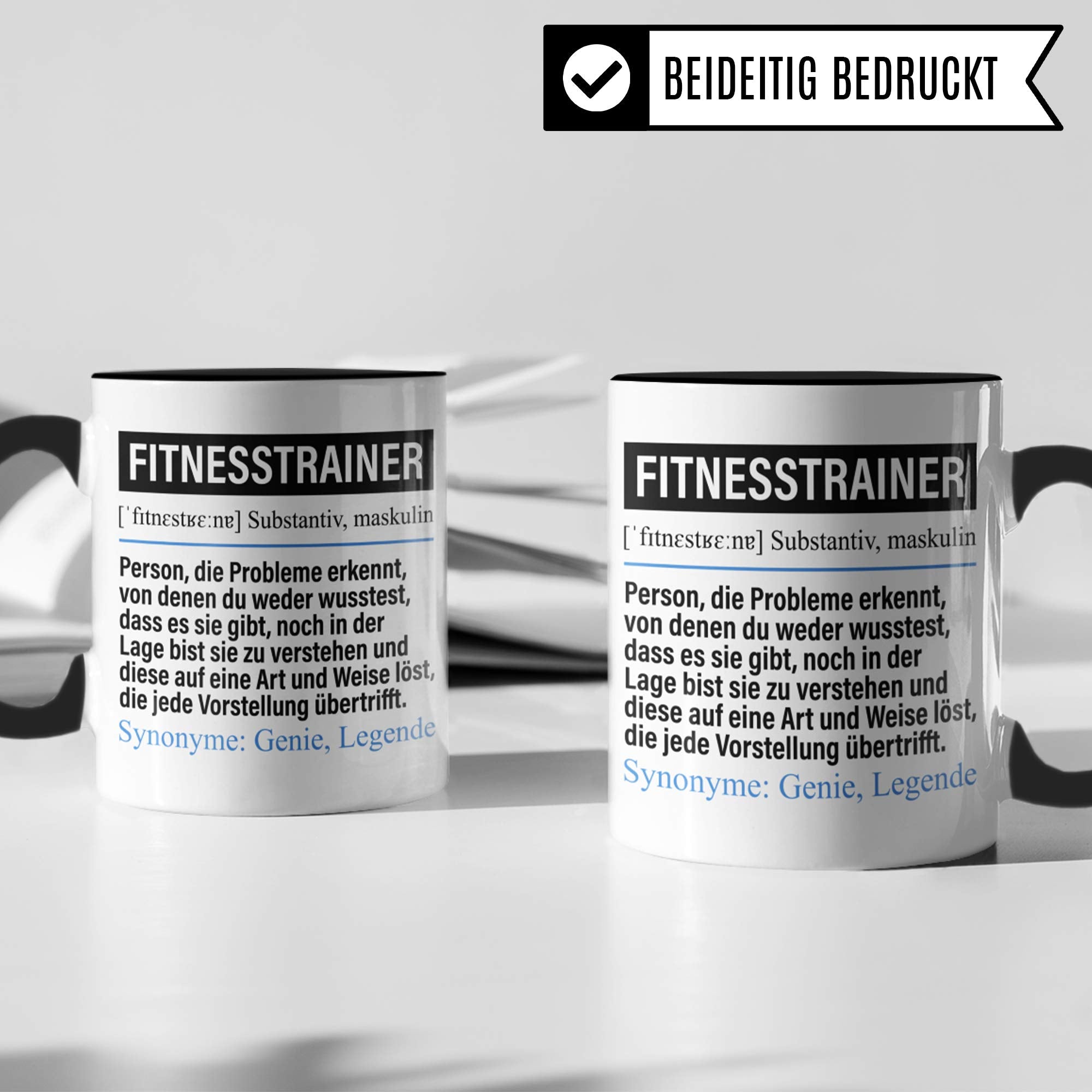 Pagma Druck Tasse Fitnesstrainer lustig, Fitnesstrainer Geschenk, Spruch Trainer Geschenkidee, Kaffeetasse Ausbildung Lehre Beruf Fitnesstraining Kaffeebecher Teetasse Personal Training Becher