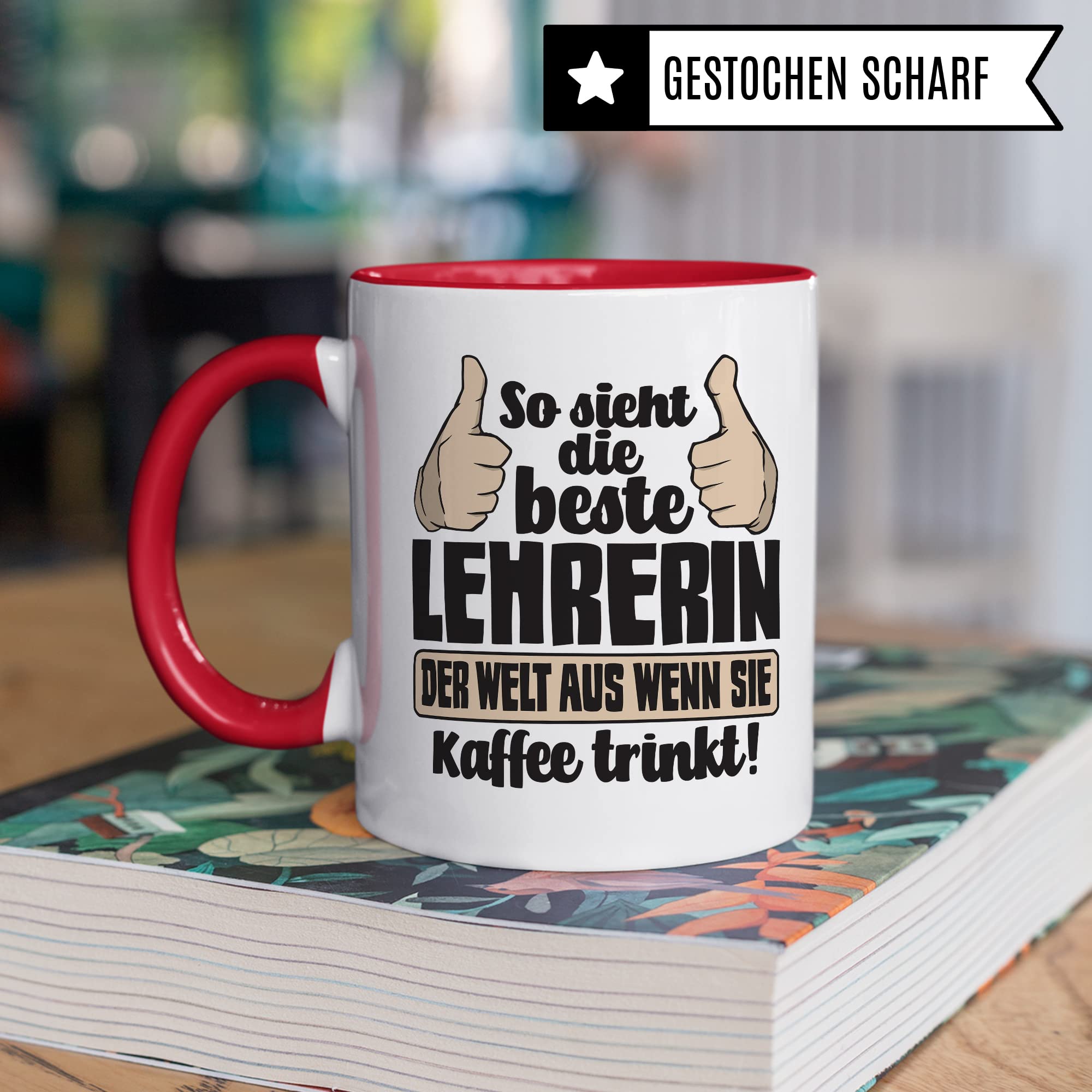 Tasse Lehrerin mit Spruch lustig Kaffeetasse Geschenkidee für Lehrerinnen Geschenk Grundschullehrerin Tasse Abschied Lehrerin Abschiedsgeschenk Gymnasium Kaffee-Becher