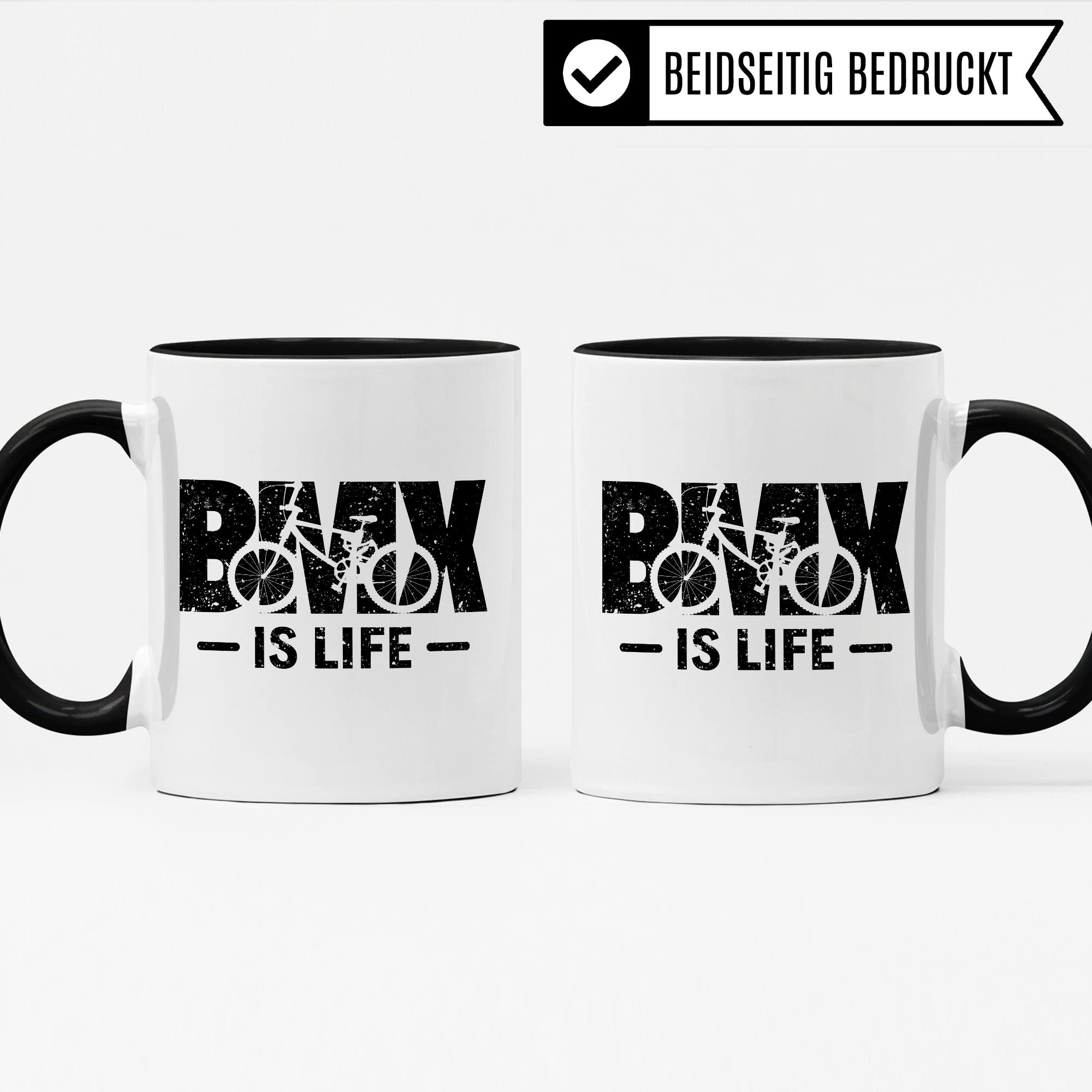 Bmx Tasse Geschenkidee Fahrrad Kaffeetasse Humor Witz Geschenk für Bmxfahrer Kapitän Kaffeebecher Bike Becher