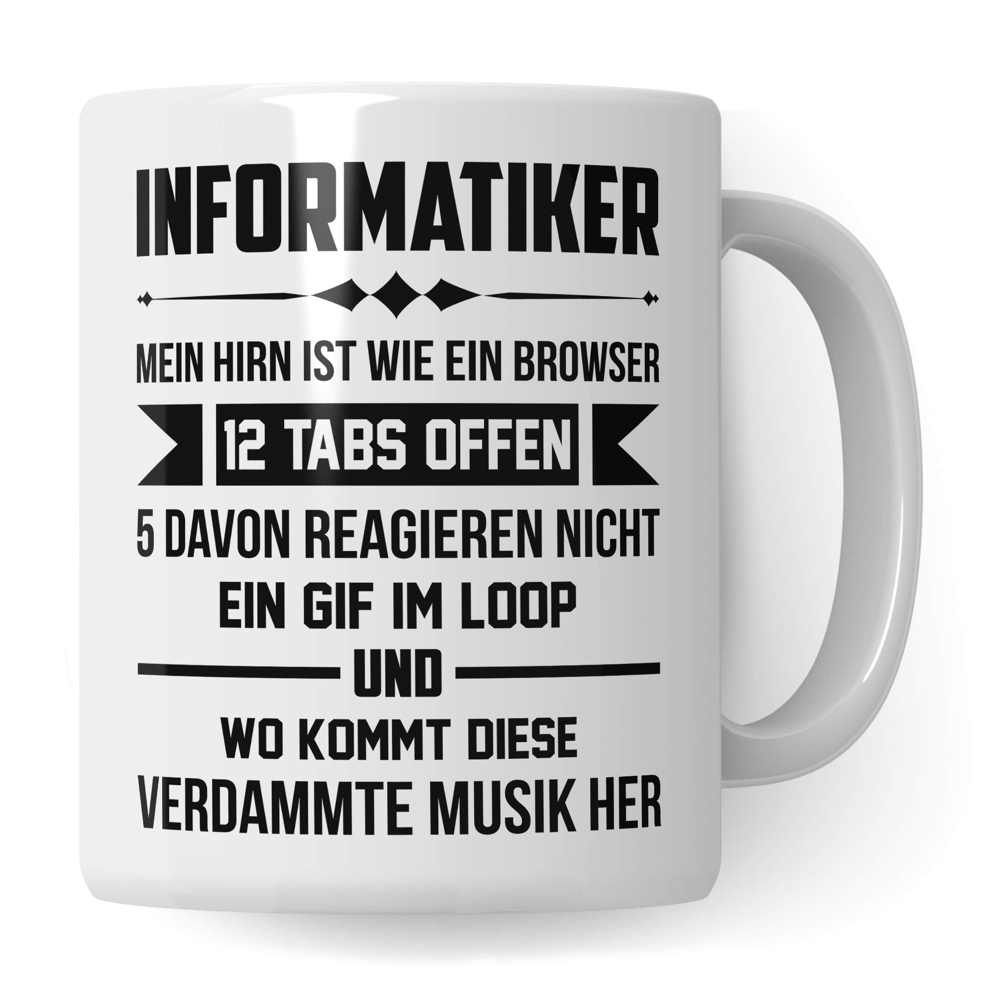 Pagma Druck Tasse Informatiker - Informatik Kaffeebecher Geschenk Spruch - Programmierer Entwickler Becher Developer IT Geschenkidee