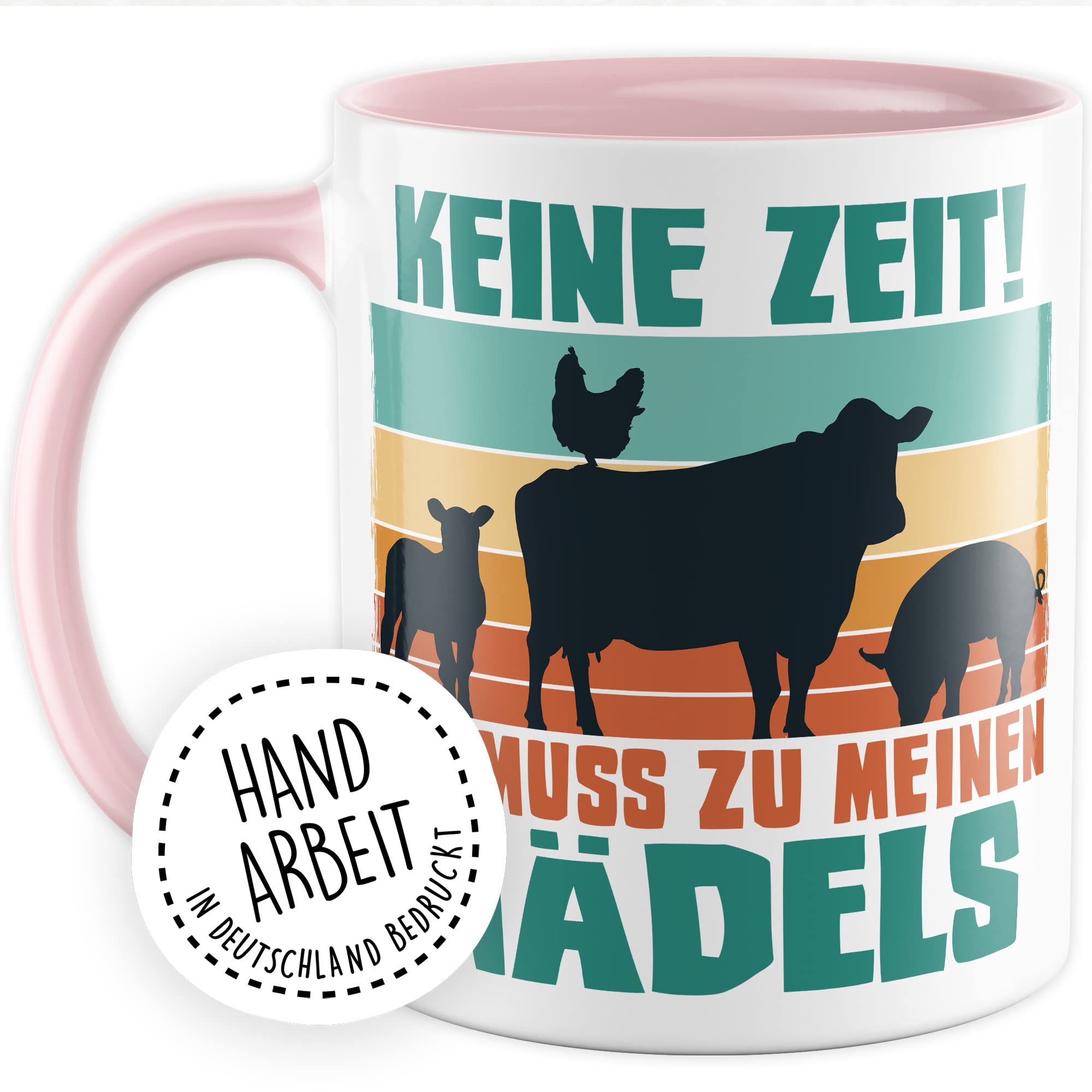 Kühe Tasse mit Spruch lustig Kuh Kaffeetasse Mädels Bäuerin Kaffee-Becher Rinder Kuhstall Tasse Witz Tasse Humor Bauernfrau Bauernhof Tierhalter Tiere Landwirtschaft Landwirtin