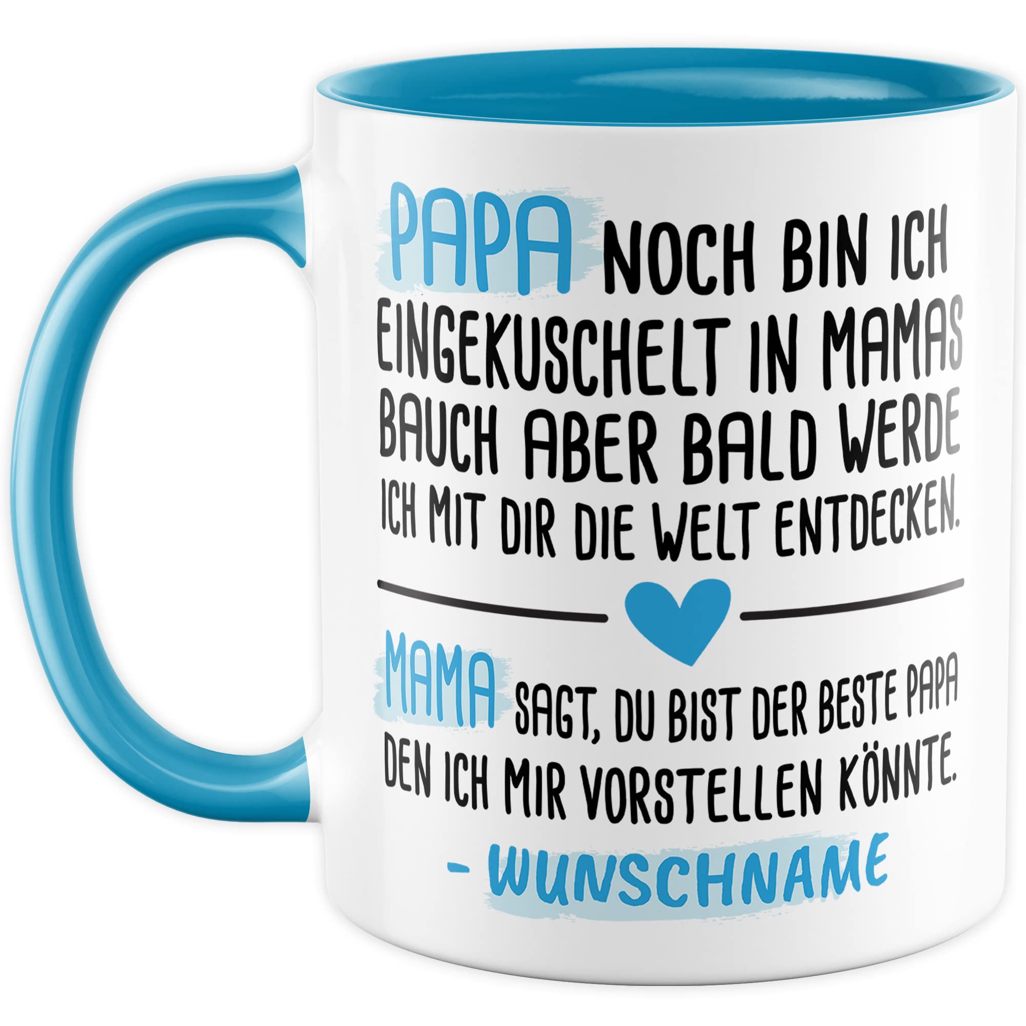 Tasse für Mama / Papa mit "dein Bäuchlein" Motiv - Geschenk für werdende Mütter & Väter