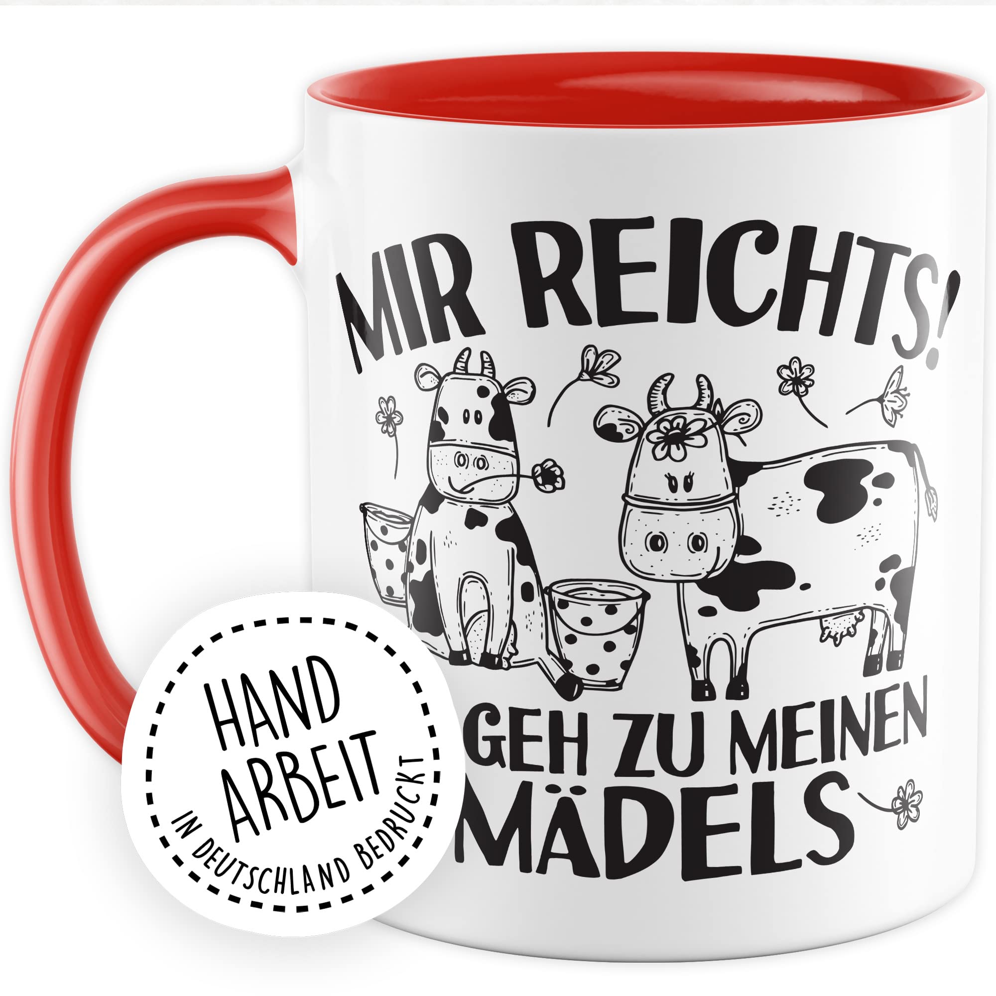 Kühe Tasse mit Spruch lustig Kuh Kaffeetasse Mädels Bäuerin Kaffee-Becher Rinder Kuhstall Tasse Kuhl Witz Tasse Humor Bauernfrau Bauernhof Tierhalter Tiere Landwirtschaft Landwirtin