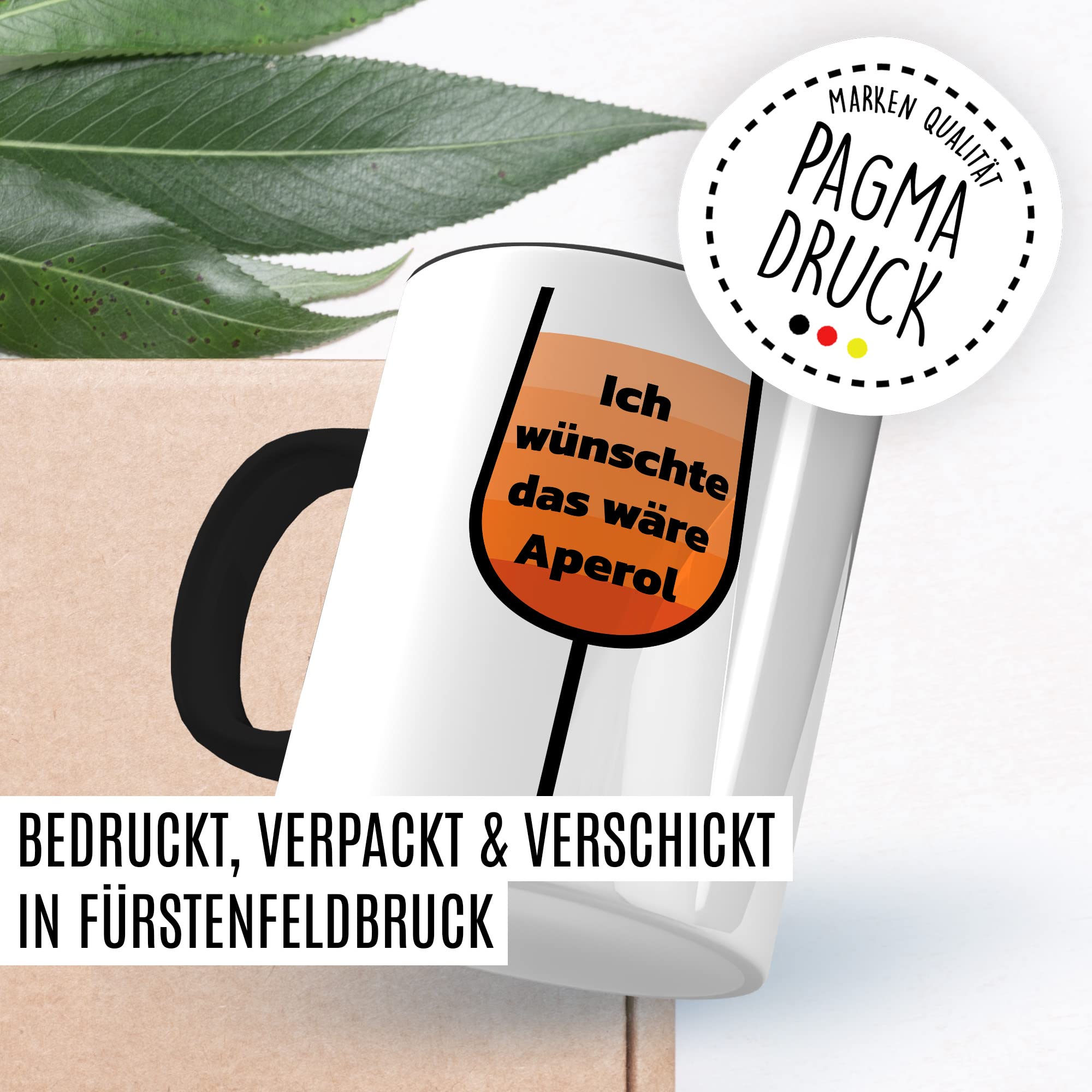 Aperol Tasse Sommer Geschenk Kaffeetasse mit lustigen Spruch Pfeil und Frauen Geschenkidee Spritzer Kaffeebecher Teetasse