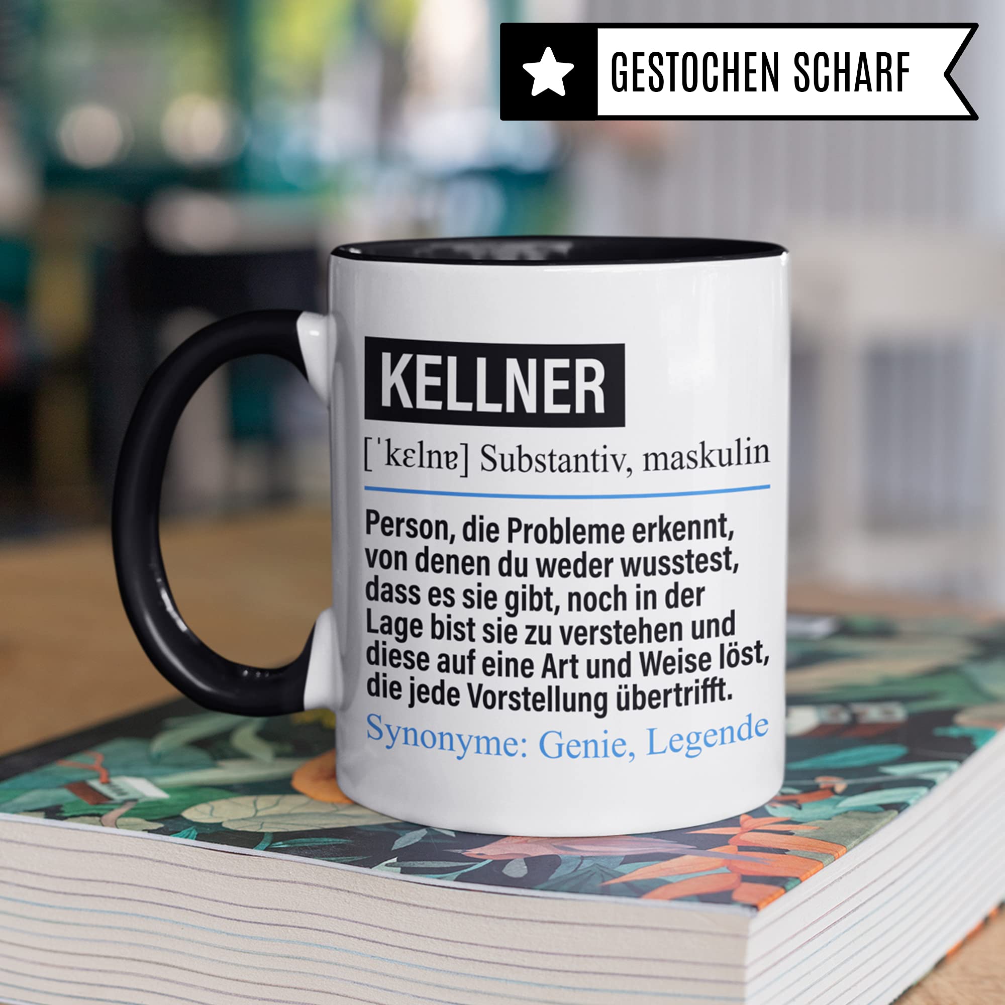 Kellner Tasse lustig, Kellner Geschenk Beruf, Spruch Bedienung Geschenkidee, Kaffeetasse Beruf Kaffeebecher Teetasse Becher