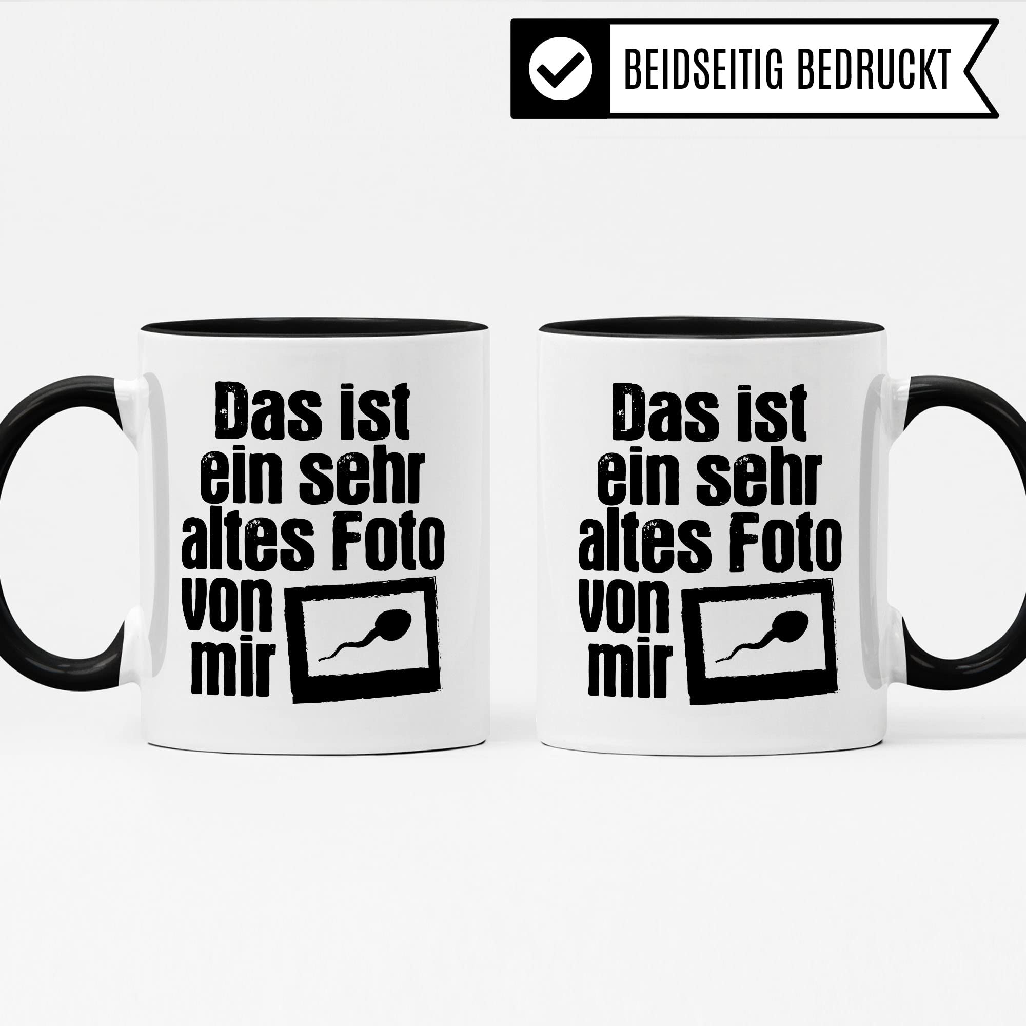 Lustige Tasse mit Spruch, Das ist ein sehr altes Foto von mir Spruch, Geschenk für Lehrer Kollegen Arbeiter, Kaffeetasse lustig, Sarkasmus, sarkastische Spruch Humor Witz Geschenkidee