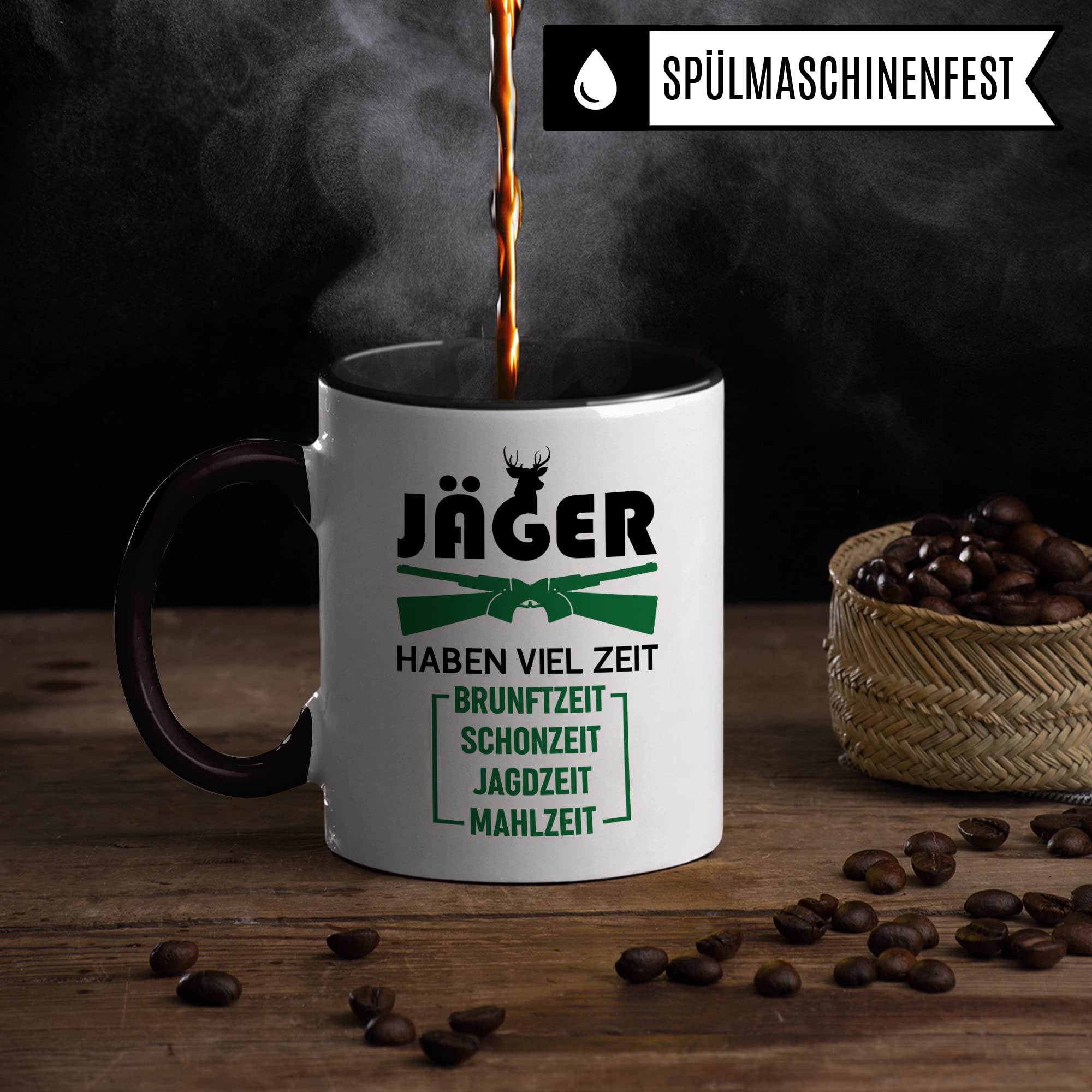 Jäger Tasse Geschenkidee, Jagd Geschenk, Kaffeetasse Humor Witz Geschenk für Jägerei, Kaffeebecher für Männer