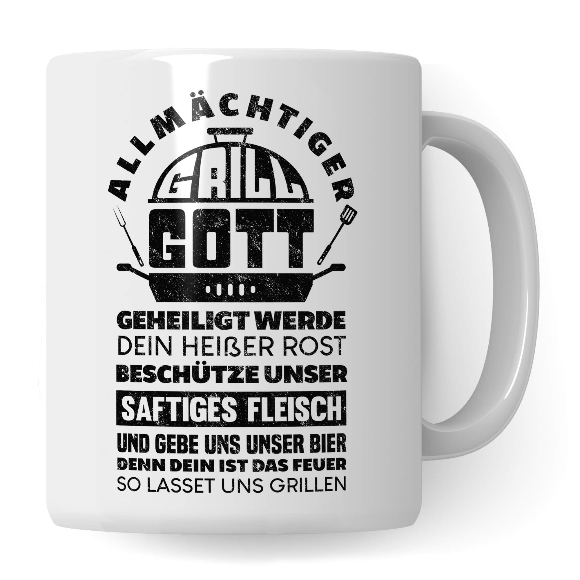 Pagma Druck Grill Tasse, Grillen lustiger Spruch Becher, Grillmeister Kaffeetasse Geschenk, Geschenkidee für Hobby Griller