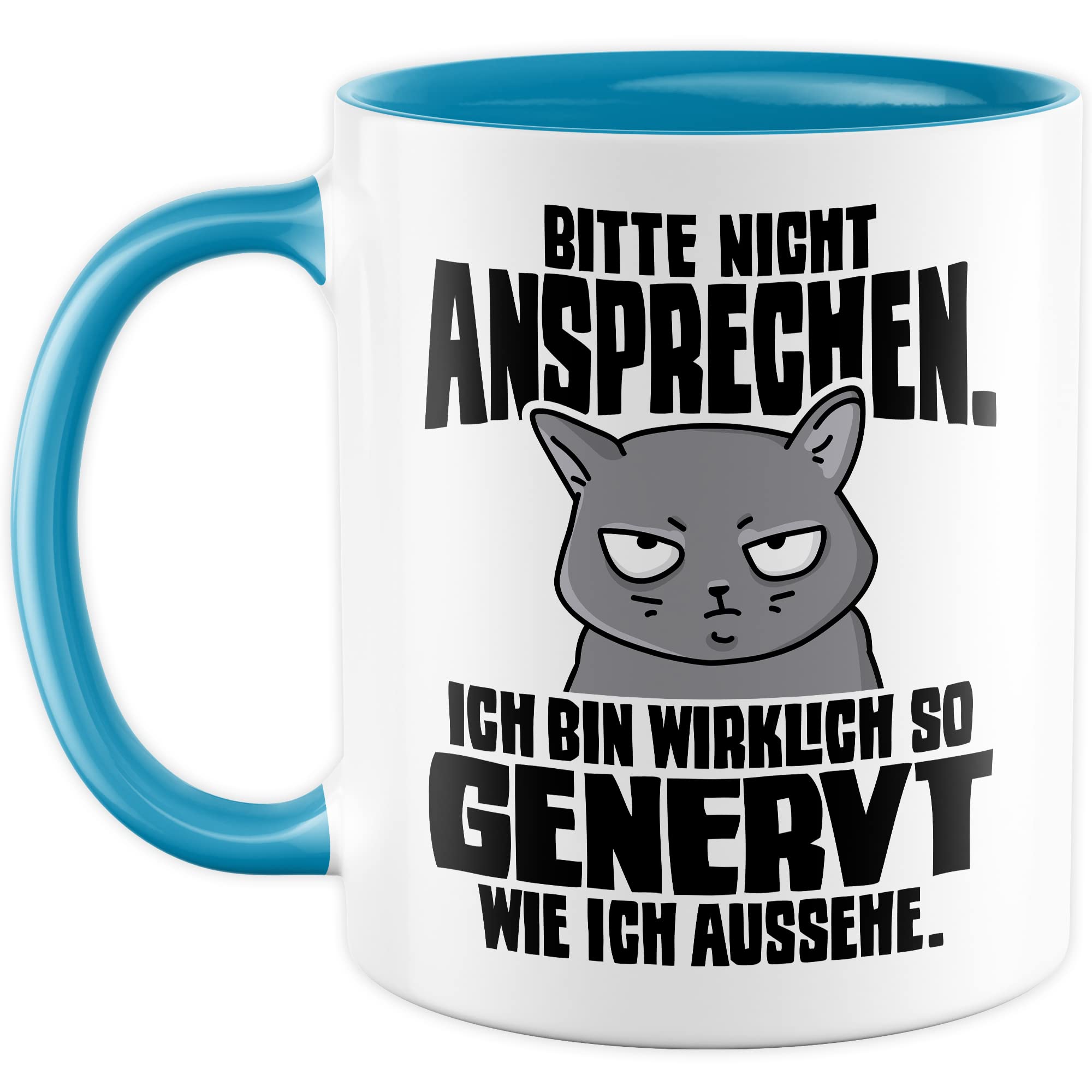 Lustige Tasse Spruch Kaffeetasse Sarkastisch Nicht ansprechen Kaffee-Becher Geschenk Büro Kollege Geschenkidee Kollegin Teetasse mit Motiv Humor