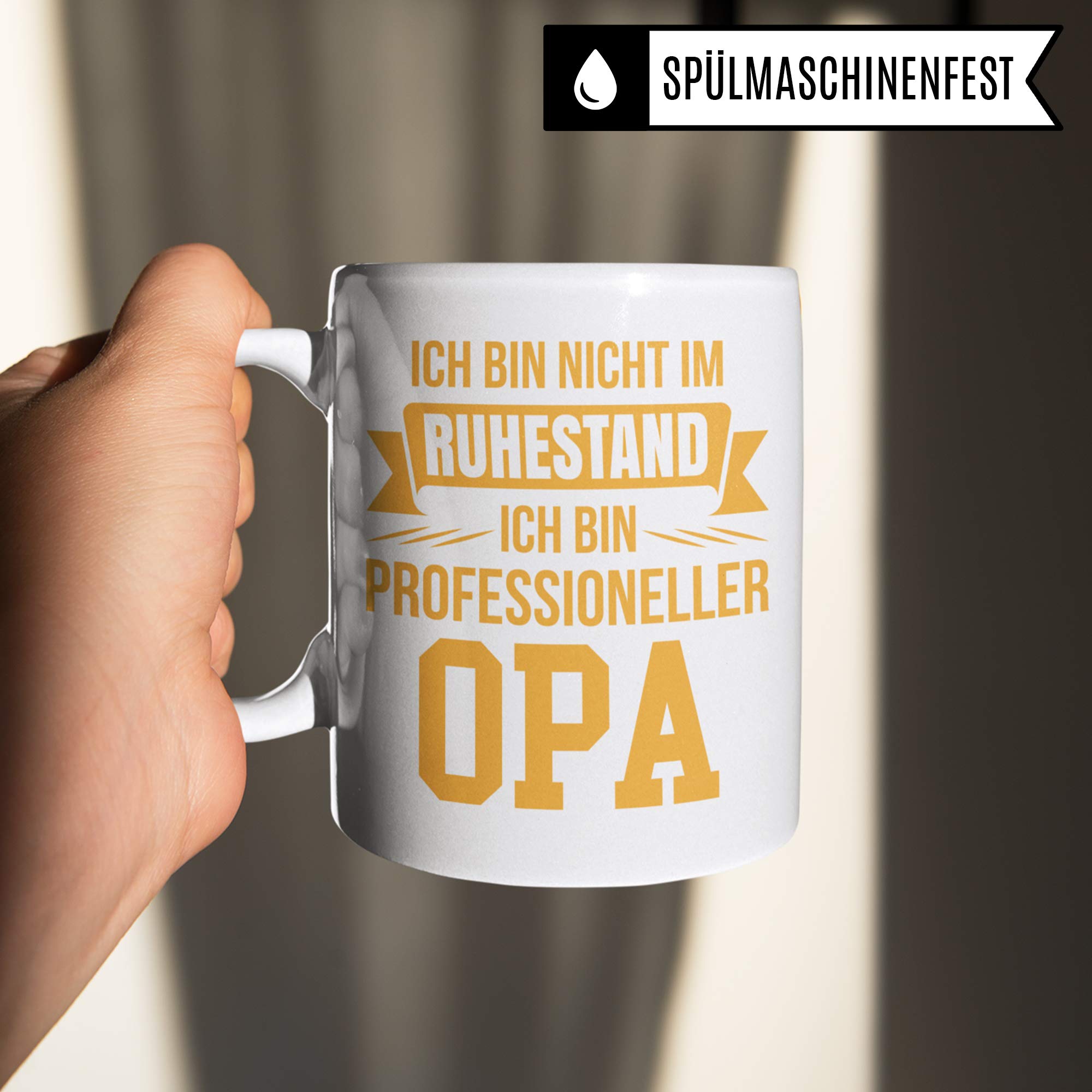 Pagma Druck Tasse Rentner Opa, Rente Geschenk, Ruhestand Großvater Spruch Becher Geschenkidee, Kaffeetasse Renteneintritt Enkel Großvater Pensionierung