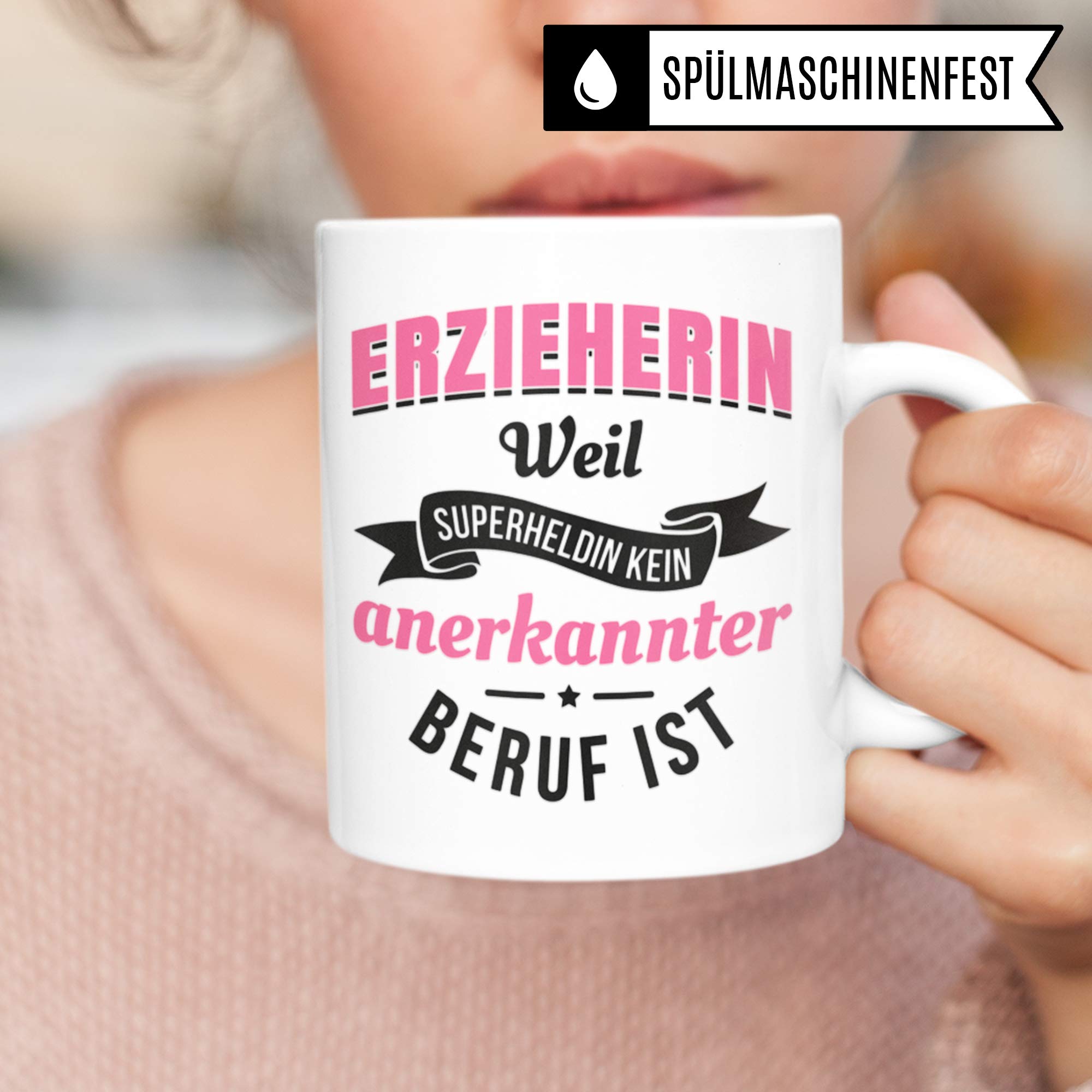 Pagma Druck Tasse Erzieherin, Abschiedsgeschenk Kindergarten Becher, Erzieherin Geschenk Erzieher Kaffeetasse, Geschenkidee für Erzieherin Abschied, Kaffeebecher Kindergärtnerin Kita Dankeschön