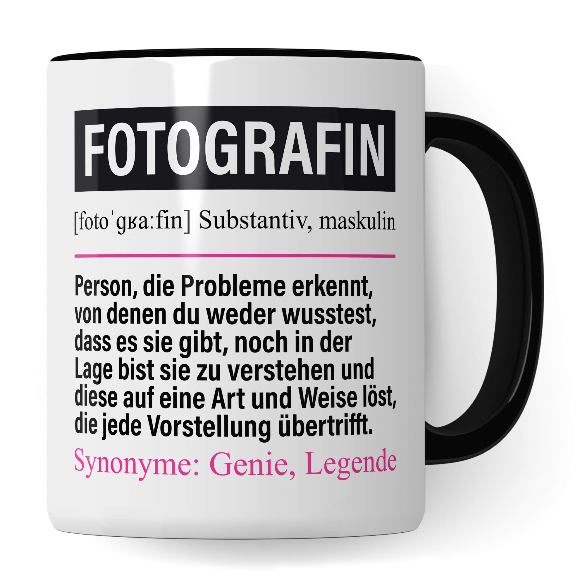 Pagma Druck Tasse Fotografin lustig, Fotografin Geschenk, Spruch Fotografie Kaffeebecher Geschenkidee, Kaffeetasse Beruf Fotografinnen Teetasse Becher