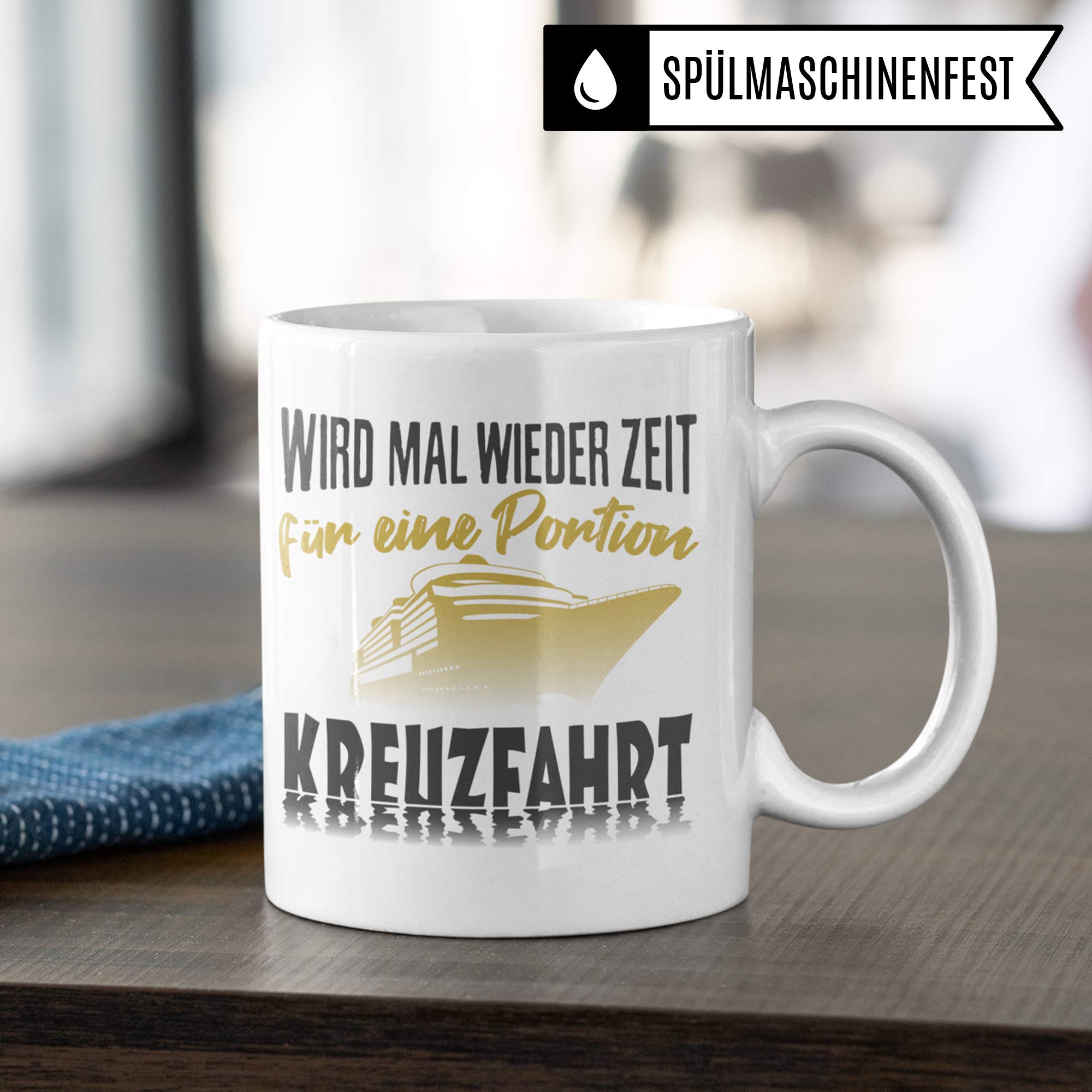 Pagma Druck Kreuzfahrt Tasse Geschenk - Kreuzfahrer Spruch Becher Kreuzfahrtschiff Geschenkidee - Kreuzfahrerin Schiffsreise Schifffahrt Kaffeetasse