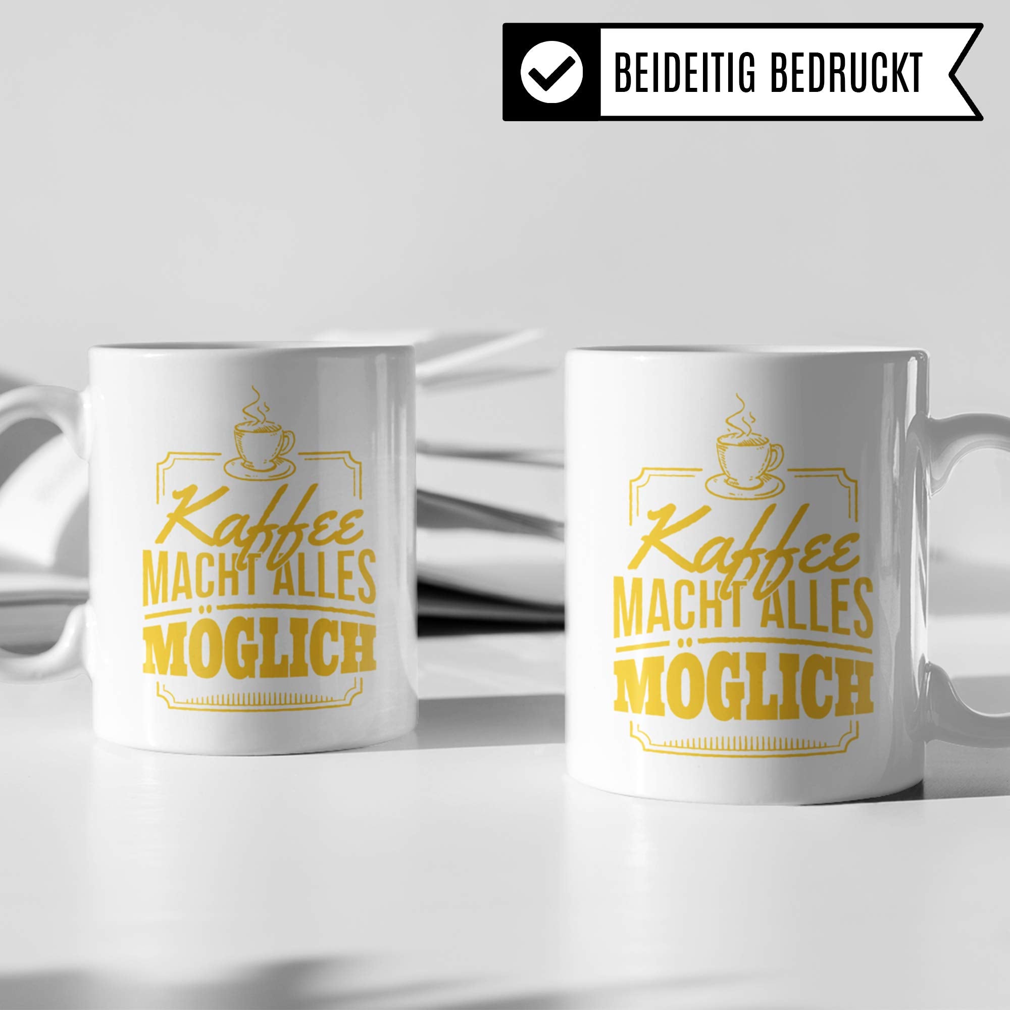 Tasse Kaffee Spruch, Geschenk Kaffeeliebhaber lustig, Kaffeetasse Spruch, Geschenkidee Kaffeebecher Kaffeetrinker, Becher Motiv Coffeee Witz