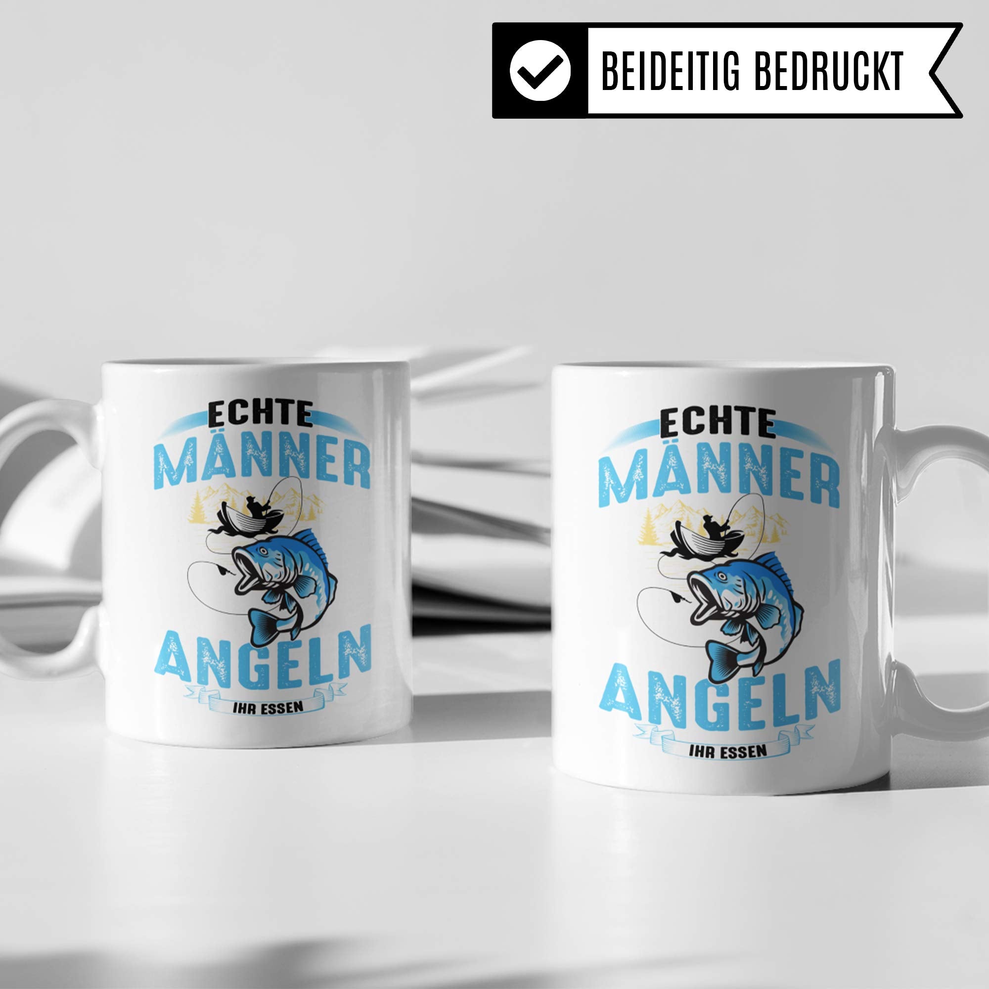 Pagma Druck Tasse Angler, Angler Geschenke für Männer, Fischer Becher Angel Fischerei Spruch Kaffeetasse, Angeln Geschenk Kaffeebecher Männer, Angelrute Fisch Motiv