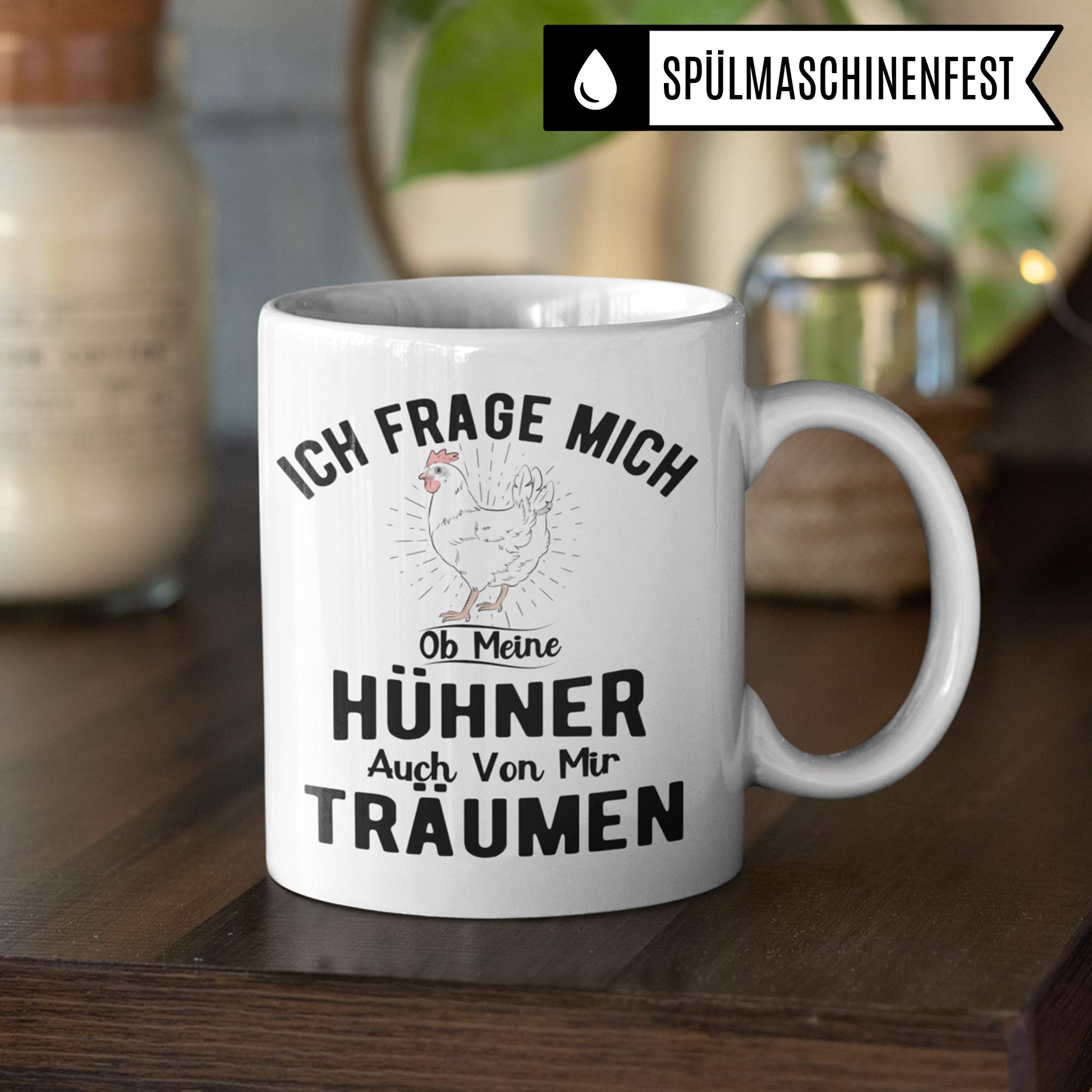 Pagma Druck Hühner Tasse lustig, Huhn Becher Geschenkidee, Hühner Geschenk Kaffeetasse für Hühnerhalter, Hühnerstall Spruch Bauernhof Haushuhn Hühnerhaltung Motiv Kaffeebecher