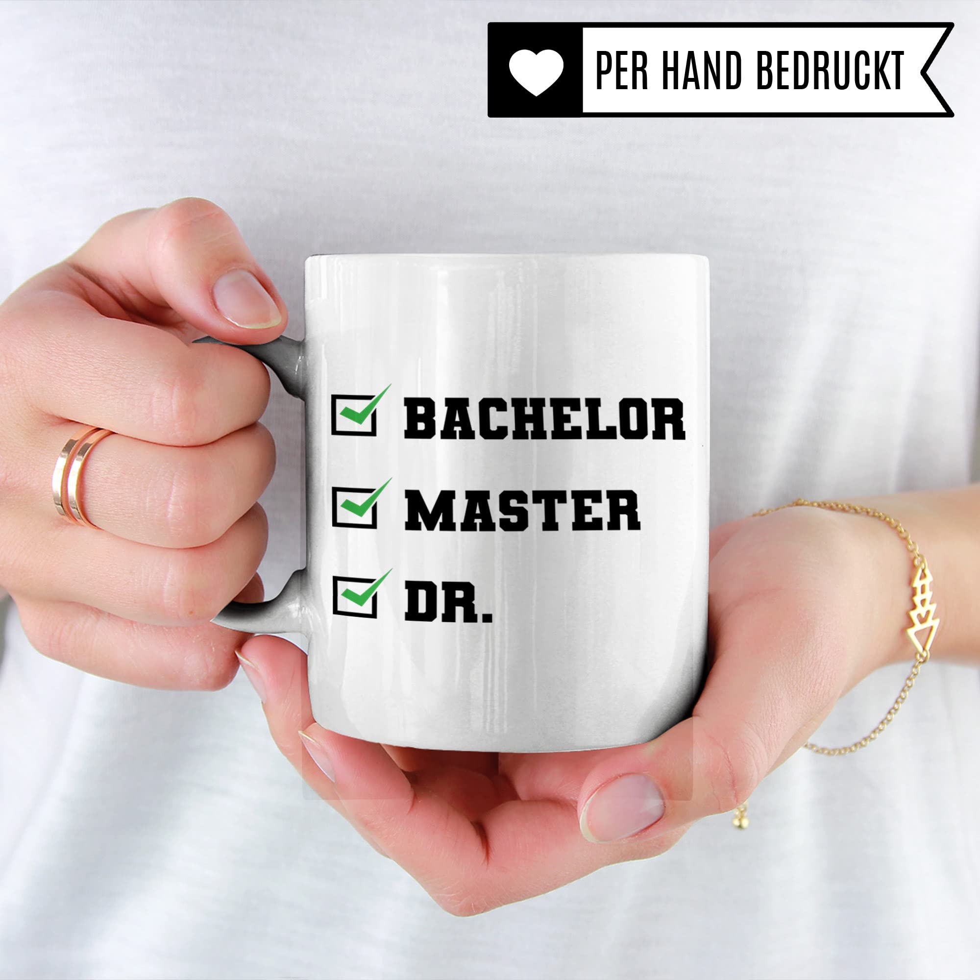 Doktortitel Tasse, Kaffebecher mit Spruch lustig, Doktor Geschenk, Kaffeetasse Humor Witz Geschenkidee für Doktorarbeit, Doktorin Teetasse Dr. Becher