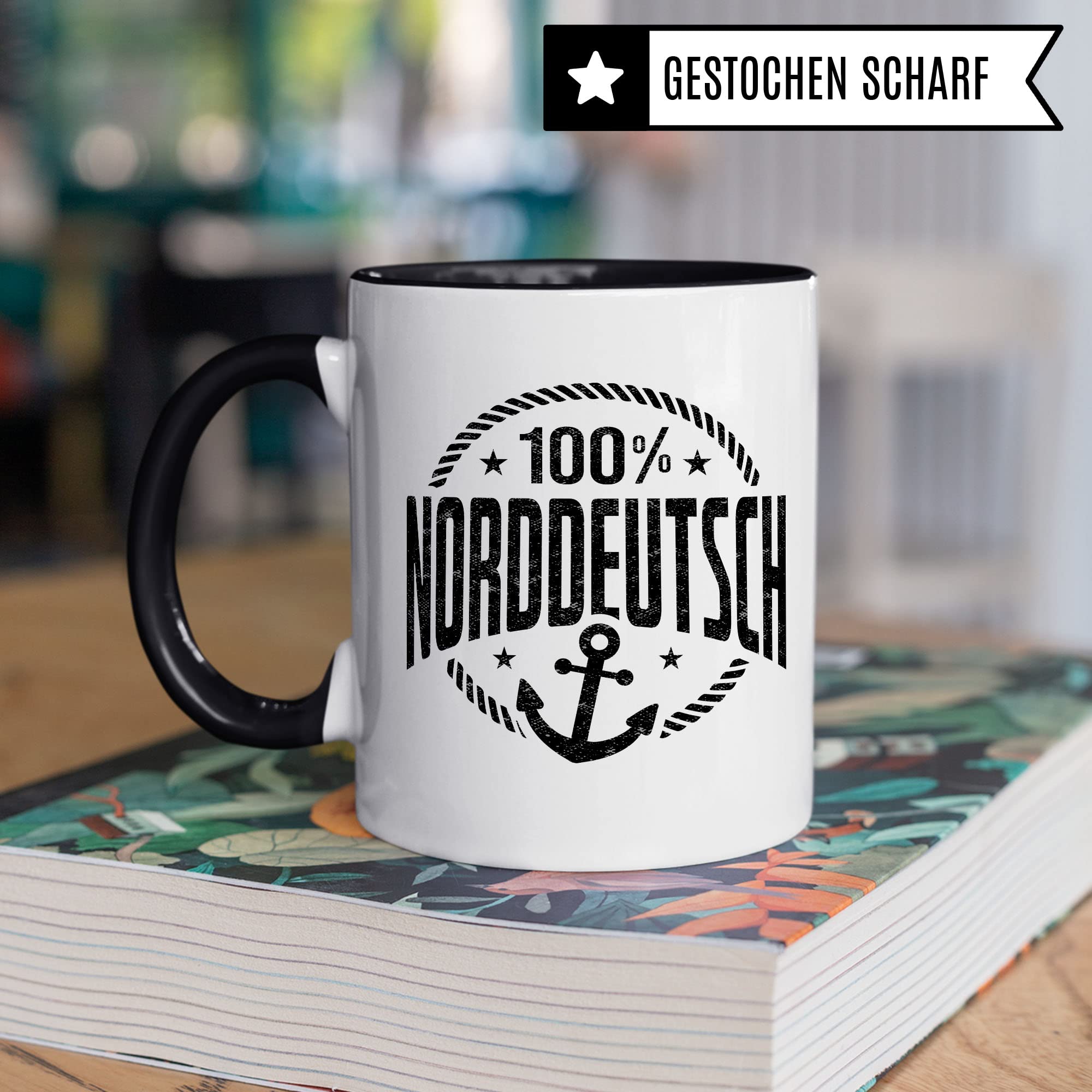 Norddeutsch Tasse Geschenkidee Heimat Kaffeetasse Humor Witz Geschenk für Norddeutsche Kaffeebecher Norddeutschland Becher