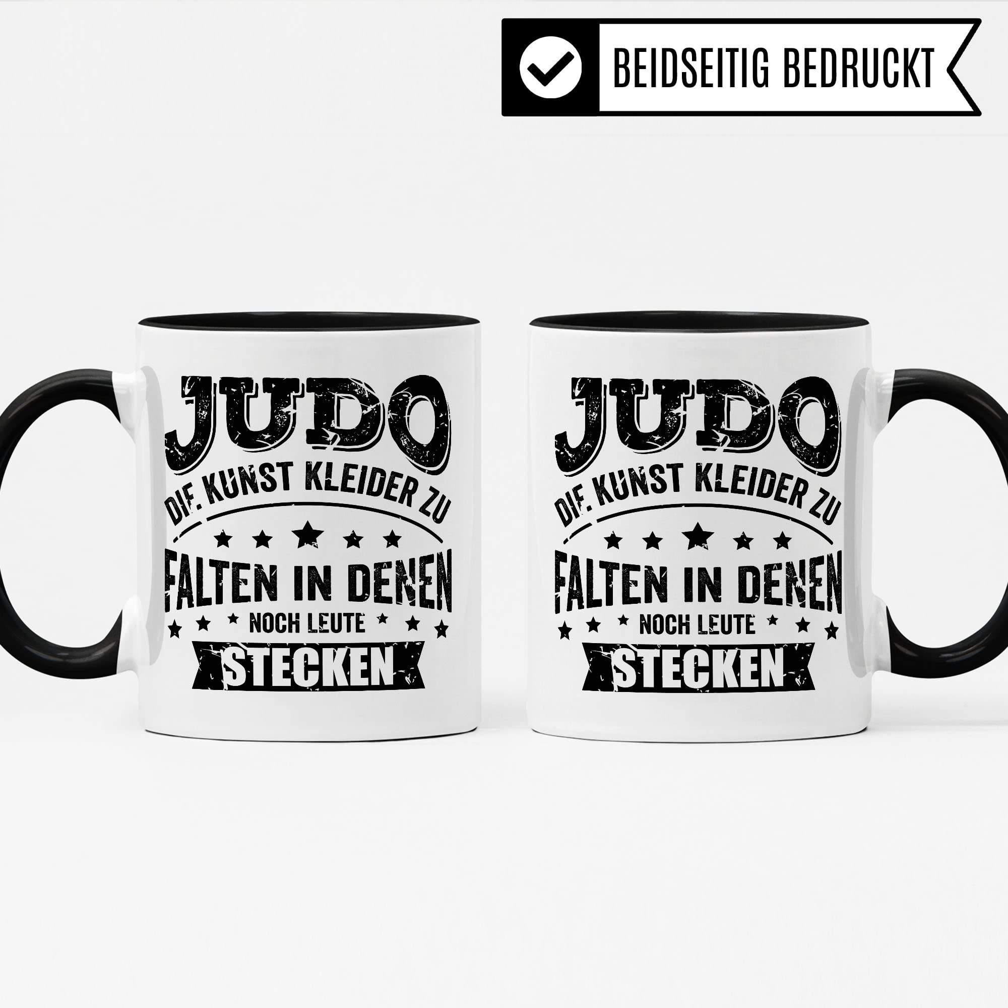 Judo Tasse Geschenkidee Kaffeetasse Humor Witz Geschenk für Judo-Kämpfer Kaffeebecher Kampfsport Becher