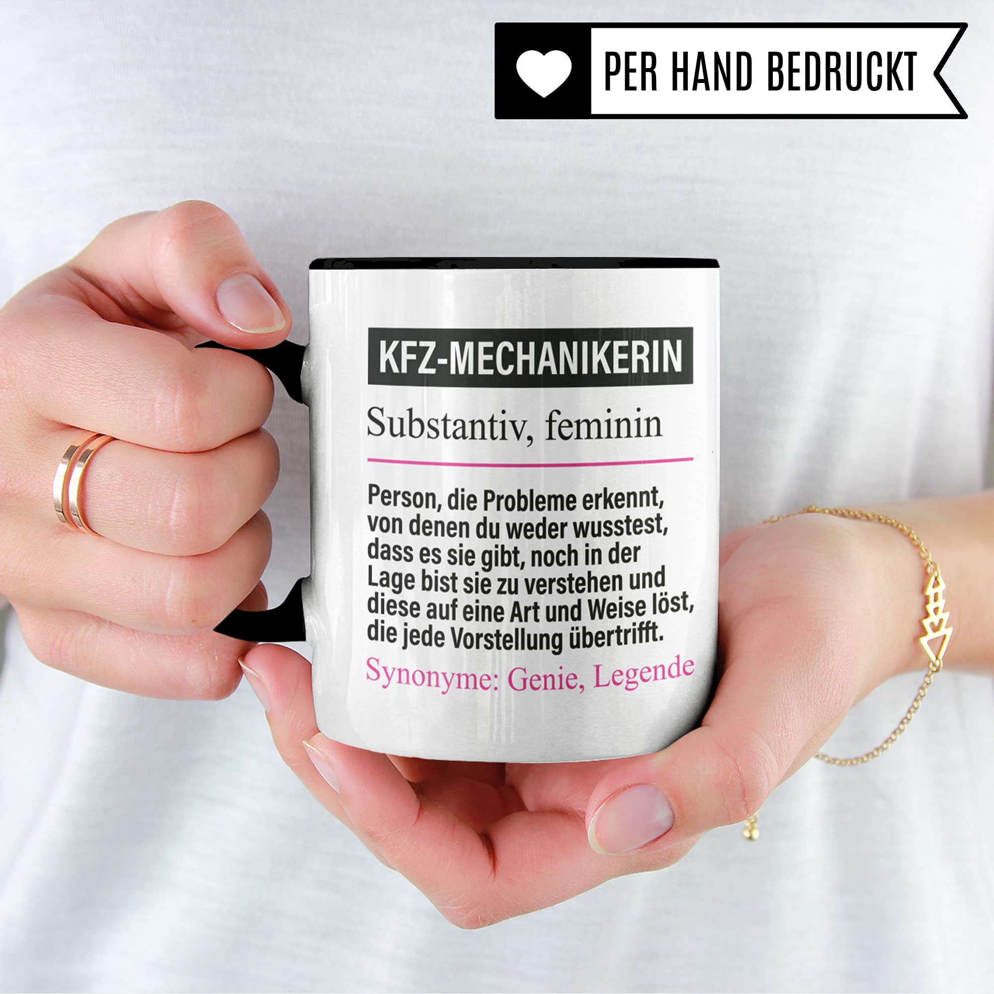 KFZ-Mechanikerin Tasse lustig, KFZ Mechanikerin Geschenk Beruf, Spruch Autoschrauberin Geschenkidee, Kaffeetasse Beruf Automechanikerin Mechatronikerin Kaffeebecher Teetasse Becher