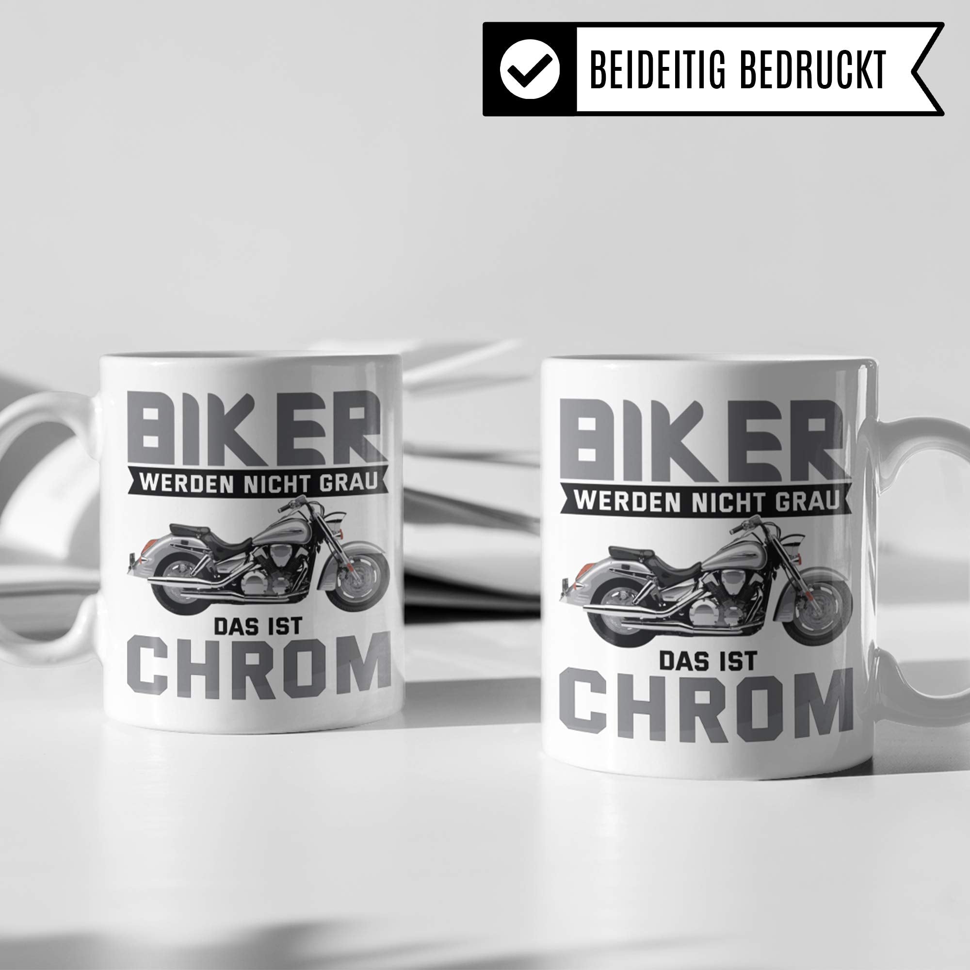 Pagma Druck Motorrad Tasse Rentner Alter Mann, Motorrad Geschenke für Männer lustig, Becher Geschenkidee für Motorradfahrer, Motorradtour Kaffeetasse Kaffeebecher