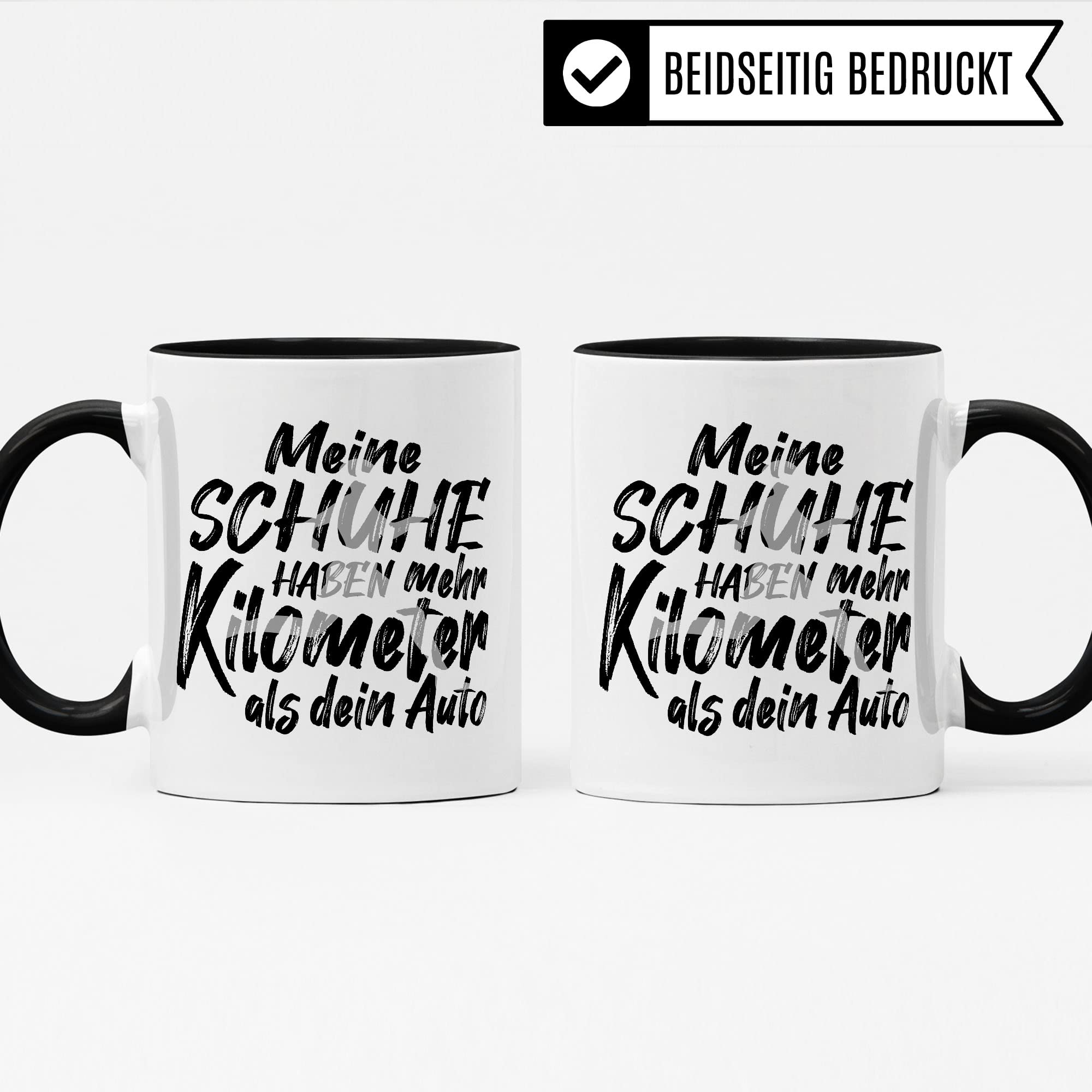 Jogger Tasse Geschenkidee Läufer Kaffeetasse Humor Witz Geschenk für Joggerin Kaffeebecher Läuferin Becher