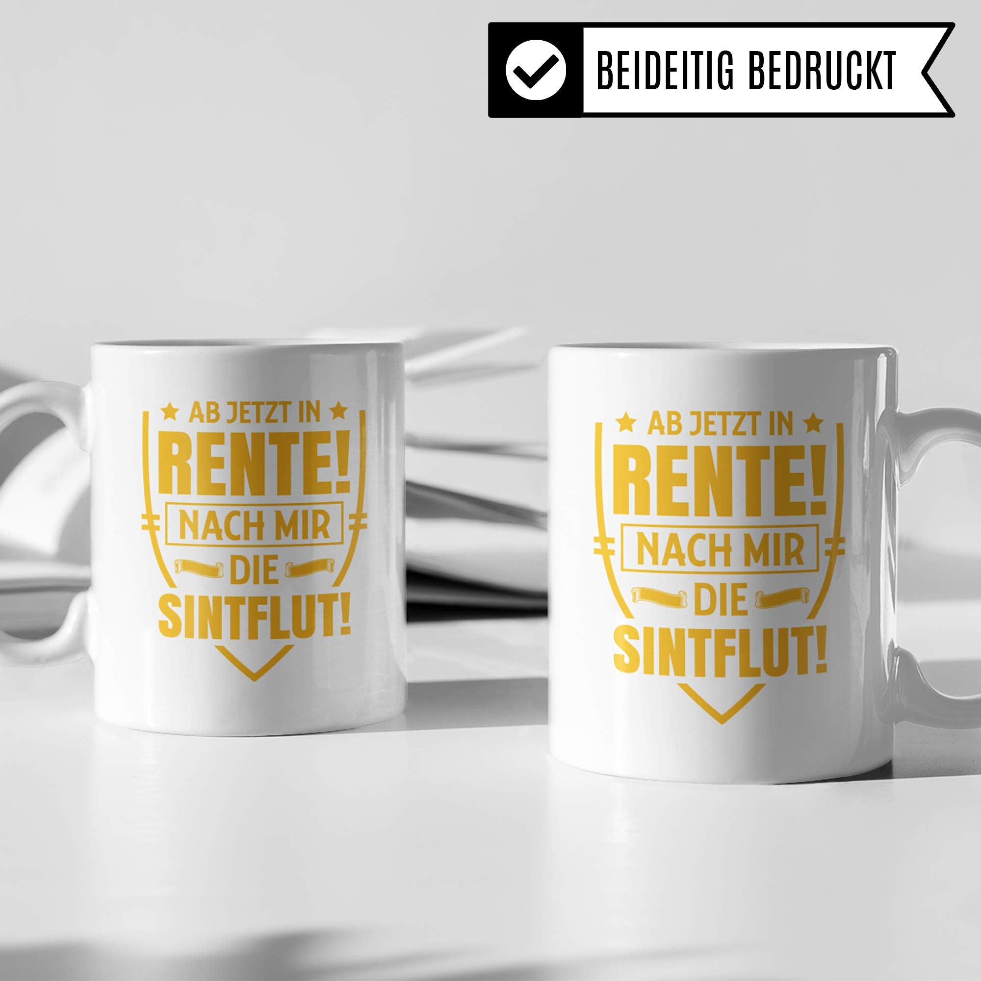 Pagma Druck Rente Tasse, Renteneintritt Geschenk Kaffeetasse, Kaffeebecher Rentenbeginn Ruhestand Pension Rentnerin Spruch, Rentner Geschenke für die Rente Becher Mann & Frau