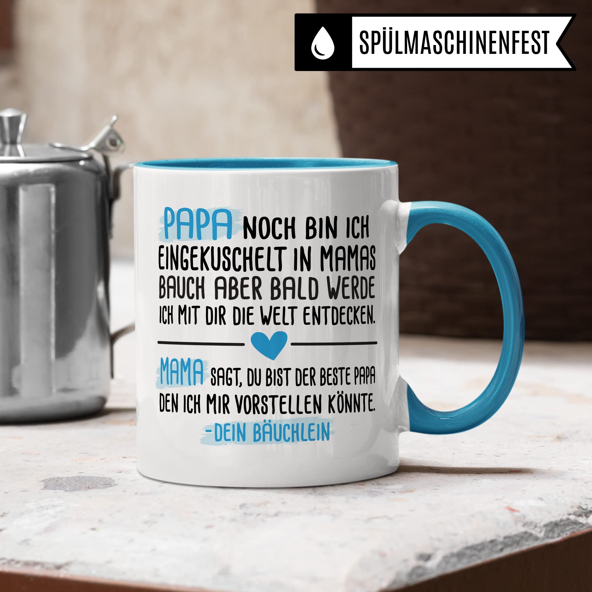 Tasse für Mama / Papa mit "dein Bäuchlein" Motiv - Geschenk für werdende Mütter & Väter