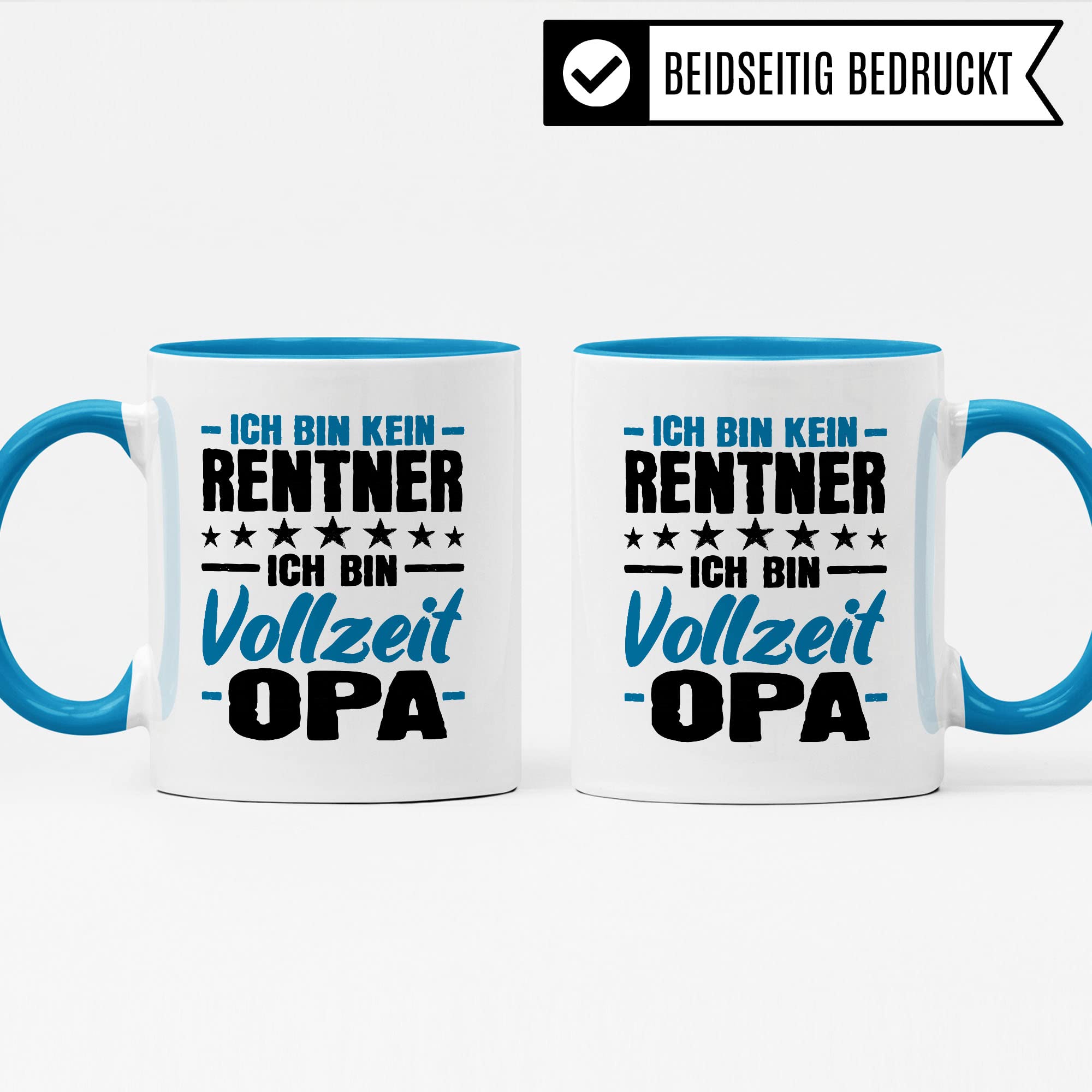 Opa Tasse Geschenk, Ich bin kein Rentner - Ich bin Vollzeit Opa Geschenkidee Renteneintritt Pensionierer Kaffee-Becher Kaffeetasse mit Spruch lustig Teetasse Ruhestand Großvater