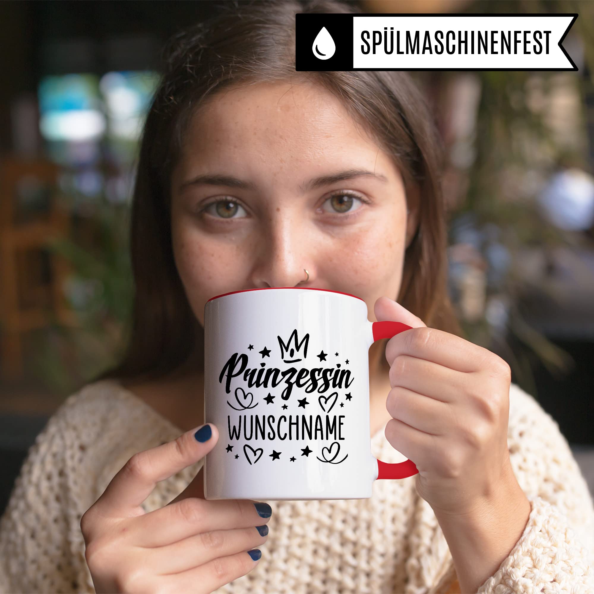 Prinzessin Tasse personalisierbar Geschenk für Mädchen Prinzessinnen Deko Geburtstag Custom Geschenkidee princess Kindergeburtstag Prinzesschen Tasse mit Wunschname