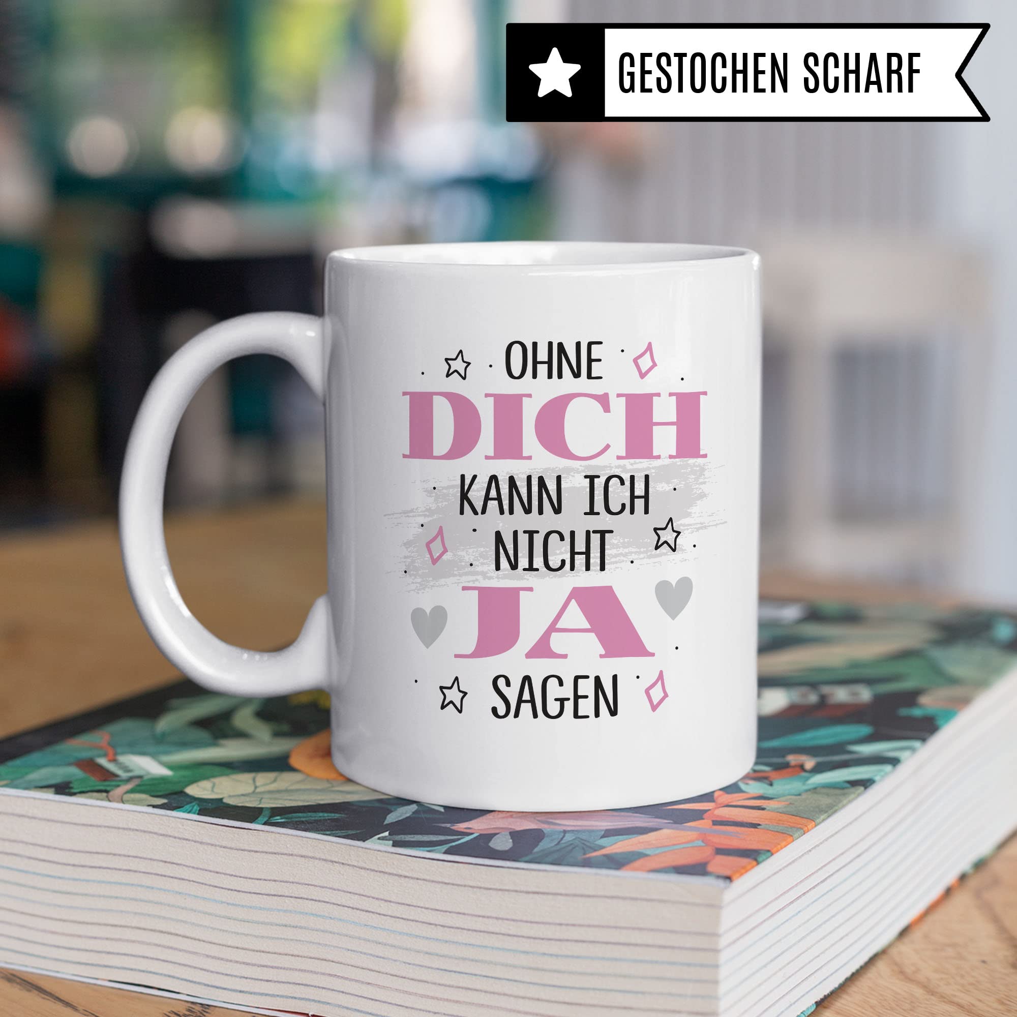 Trauzeugin fragen Tasse Trauzeuge fragen Ohne dich kann ich nicht JA sagen Spruch Geschenk Trauzeugin Trauzeuge süßes Motiv schöne Geschenkidee Kaffeetasse Teebecher Hochzeit