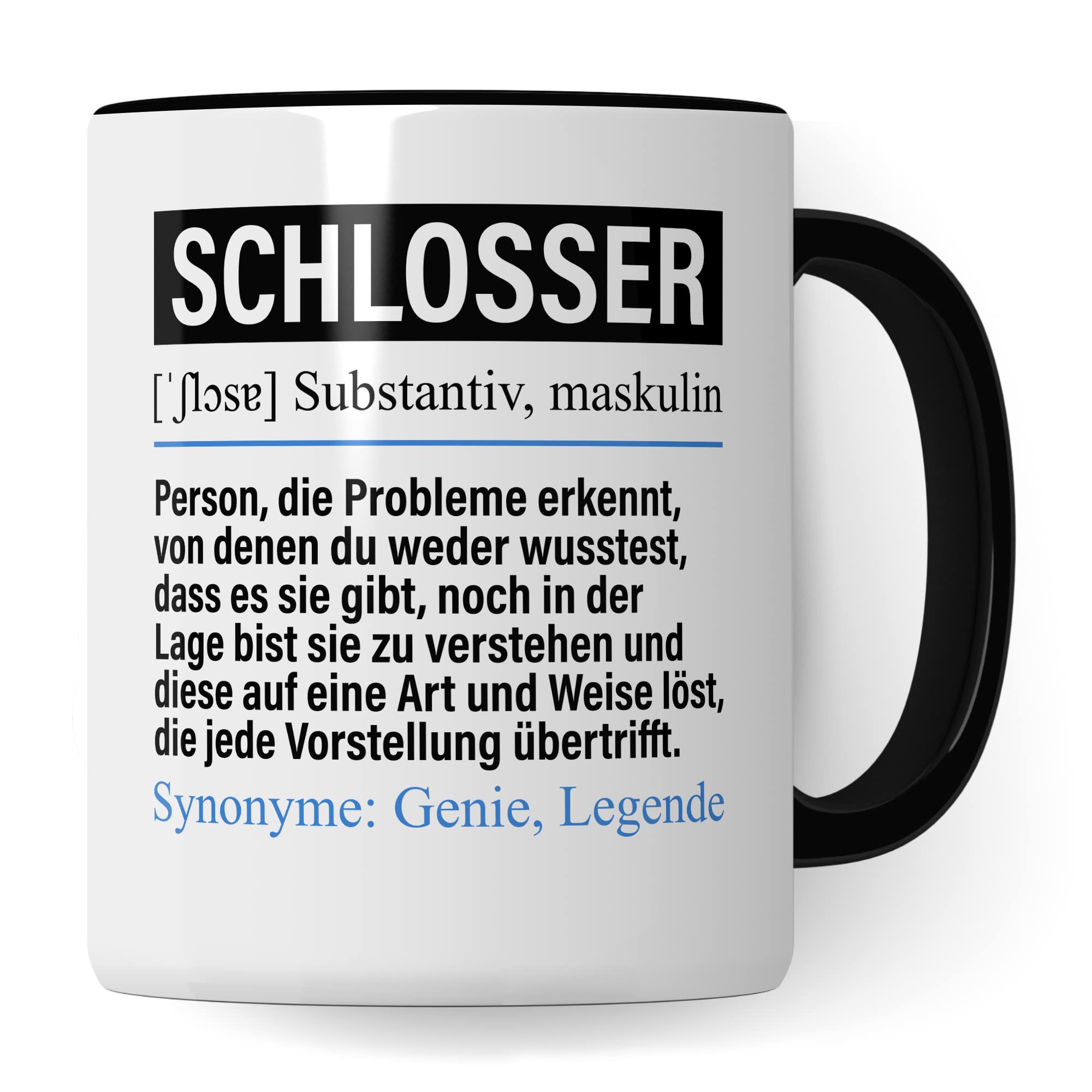 Tasse Schlosser lustig, Schlosser Geschenk Beruf, Spruch Kaffeebecher Spengler Geschenkidee, Beruf Kaffee-Tasse Teetasse Becher