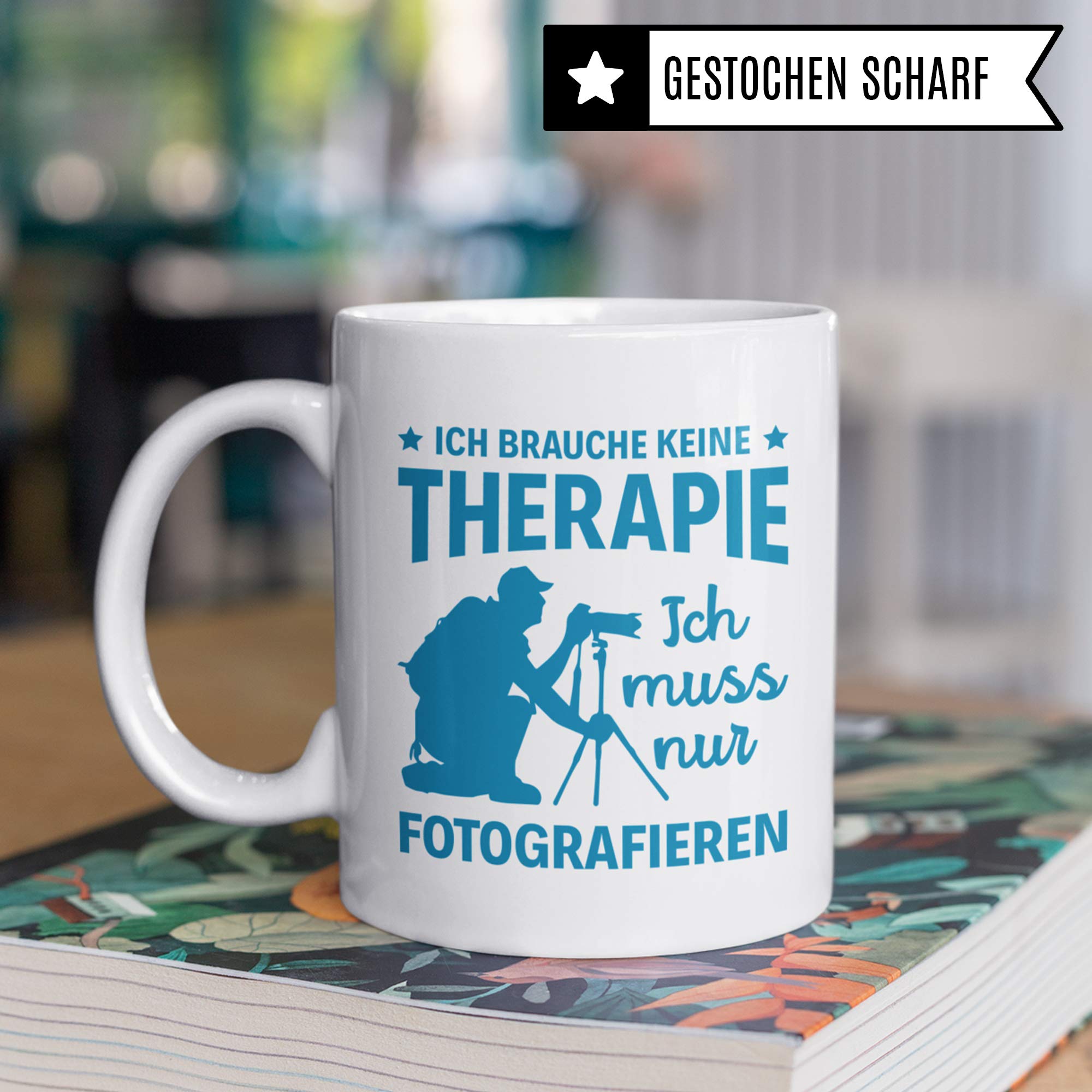 Fotografieren Tasse, Geschenk für Fotografen Becher, Kaffeetasse Fotograf Spruch Objektiv Kameramann, Foto Kaffeebecher Photograf