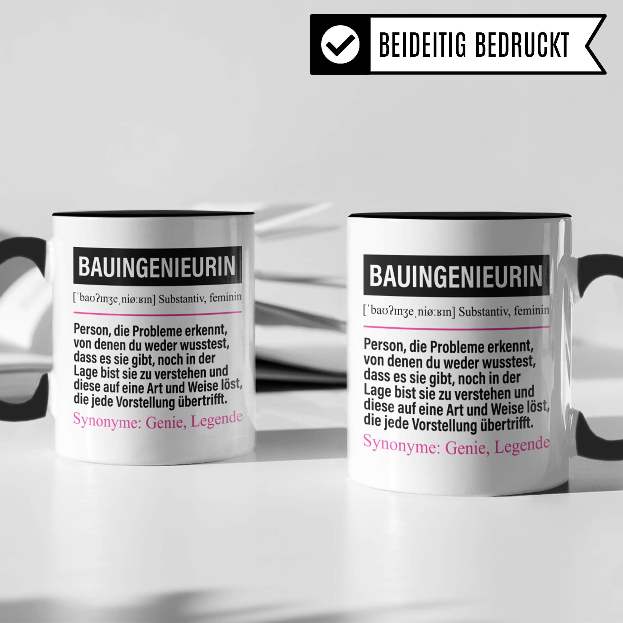 Pagma Druck Tasse Bauingenieurin lustig, Bauingenieurin Geschenk, Spruch Geschenkidee, Kaffeetasse Beruf Bauleitung Kaffeebecher Teetasse Bauingenieurwesen Becher